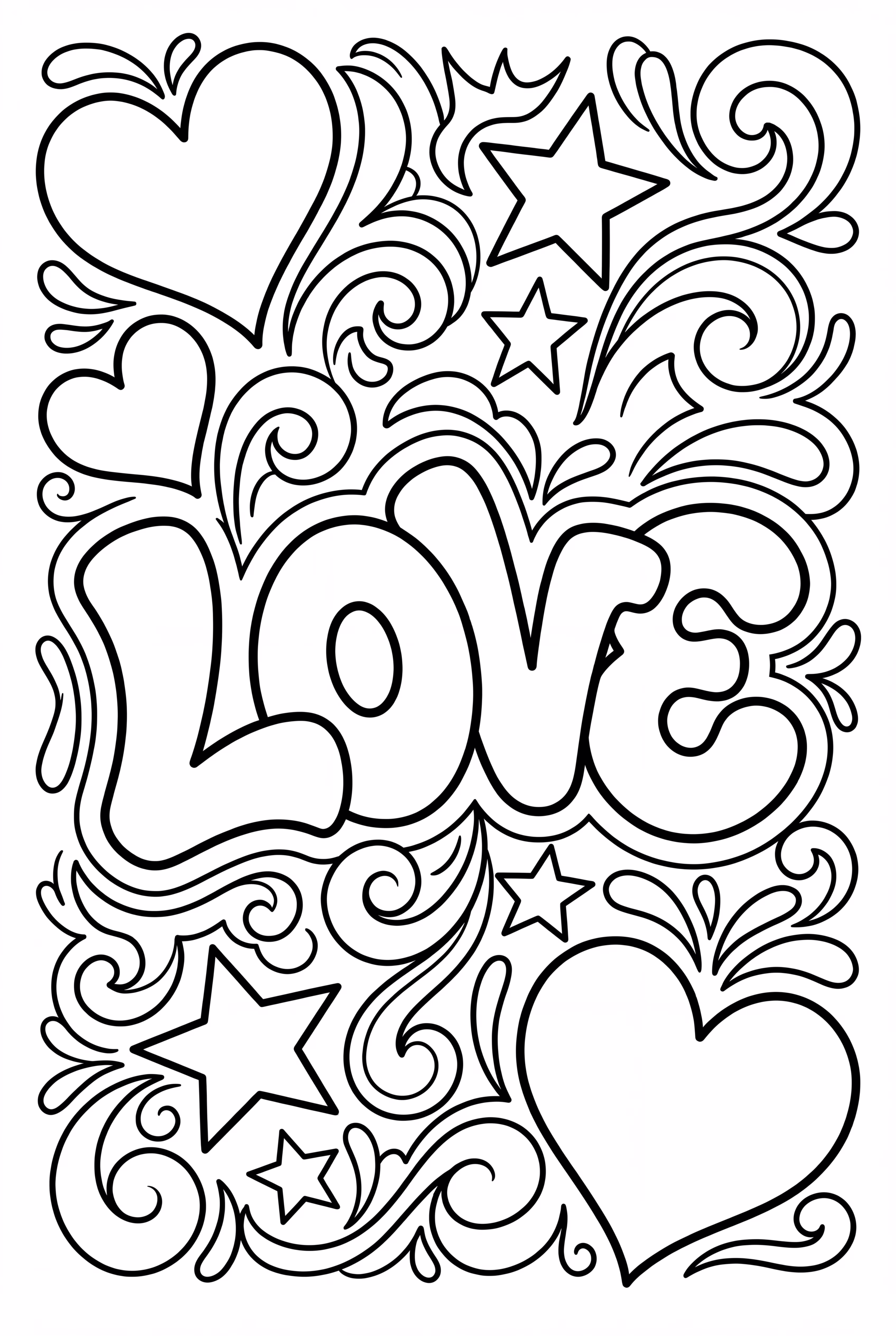 Love Word In Trippy Graffiti Style