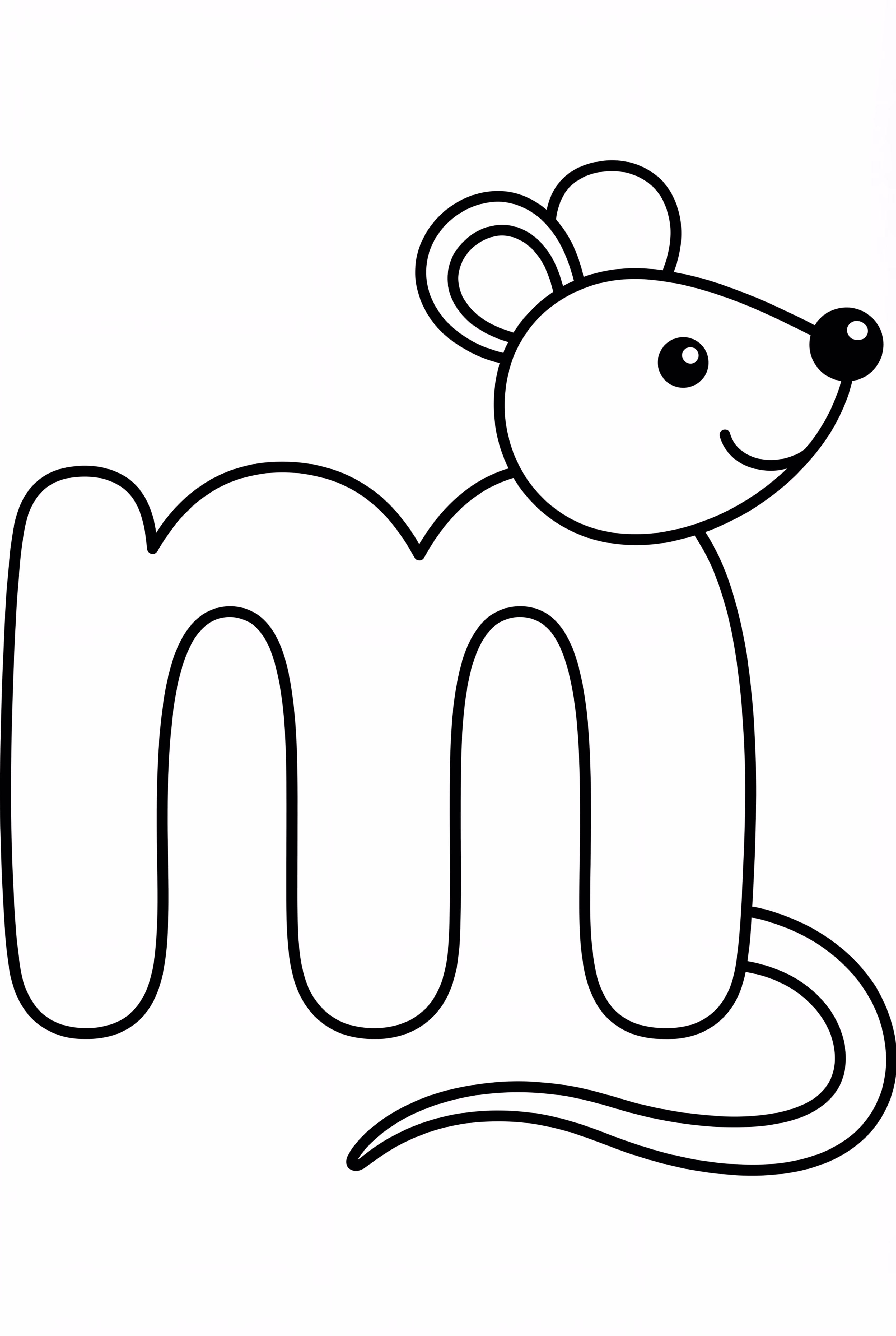 小写字母m形状的老鼠