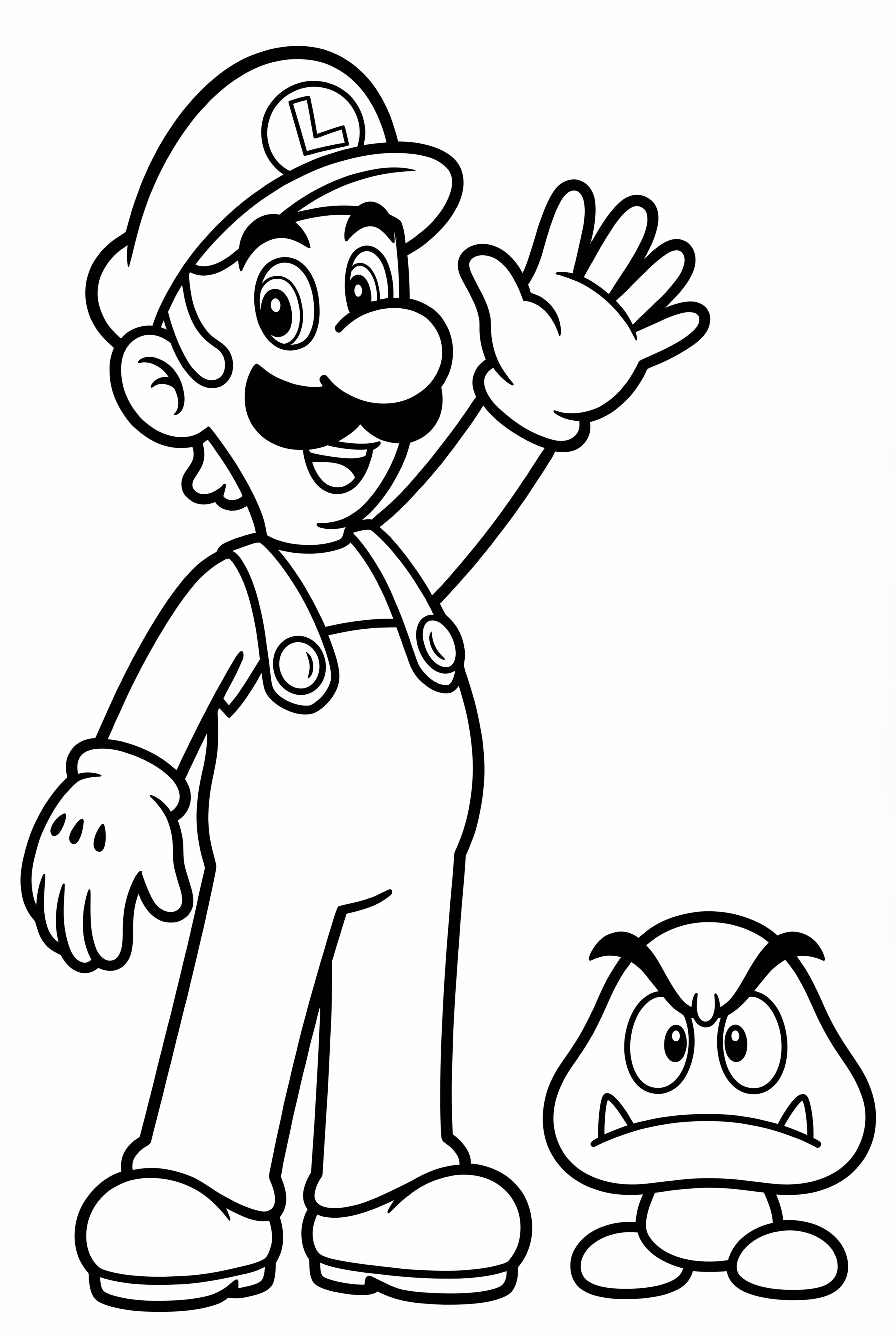 Luigi And A Single Goomba