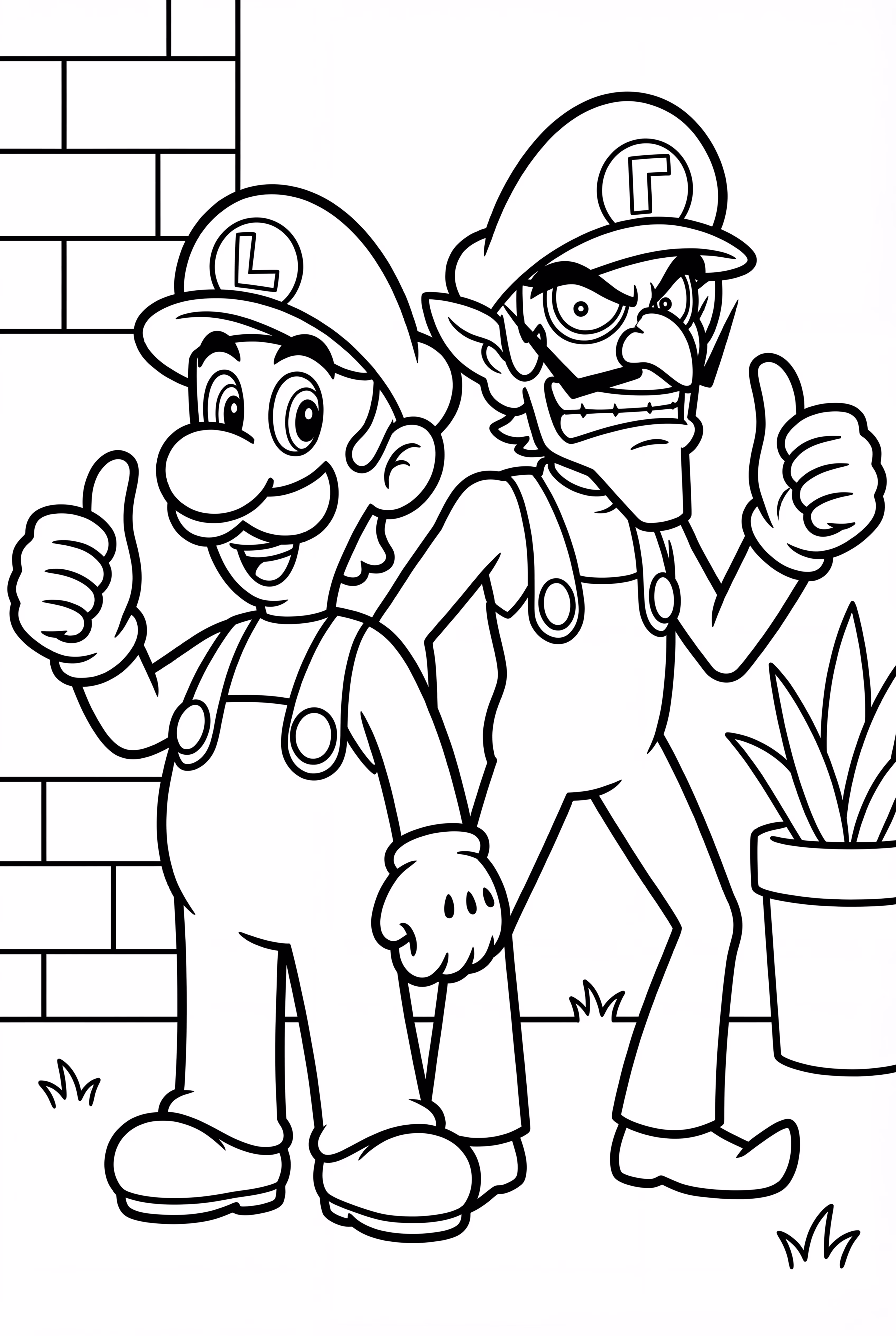 Luigi And His Rival Waluigi