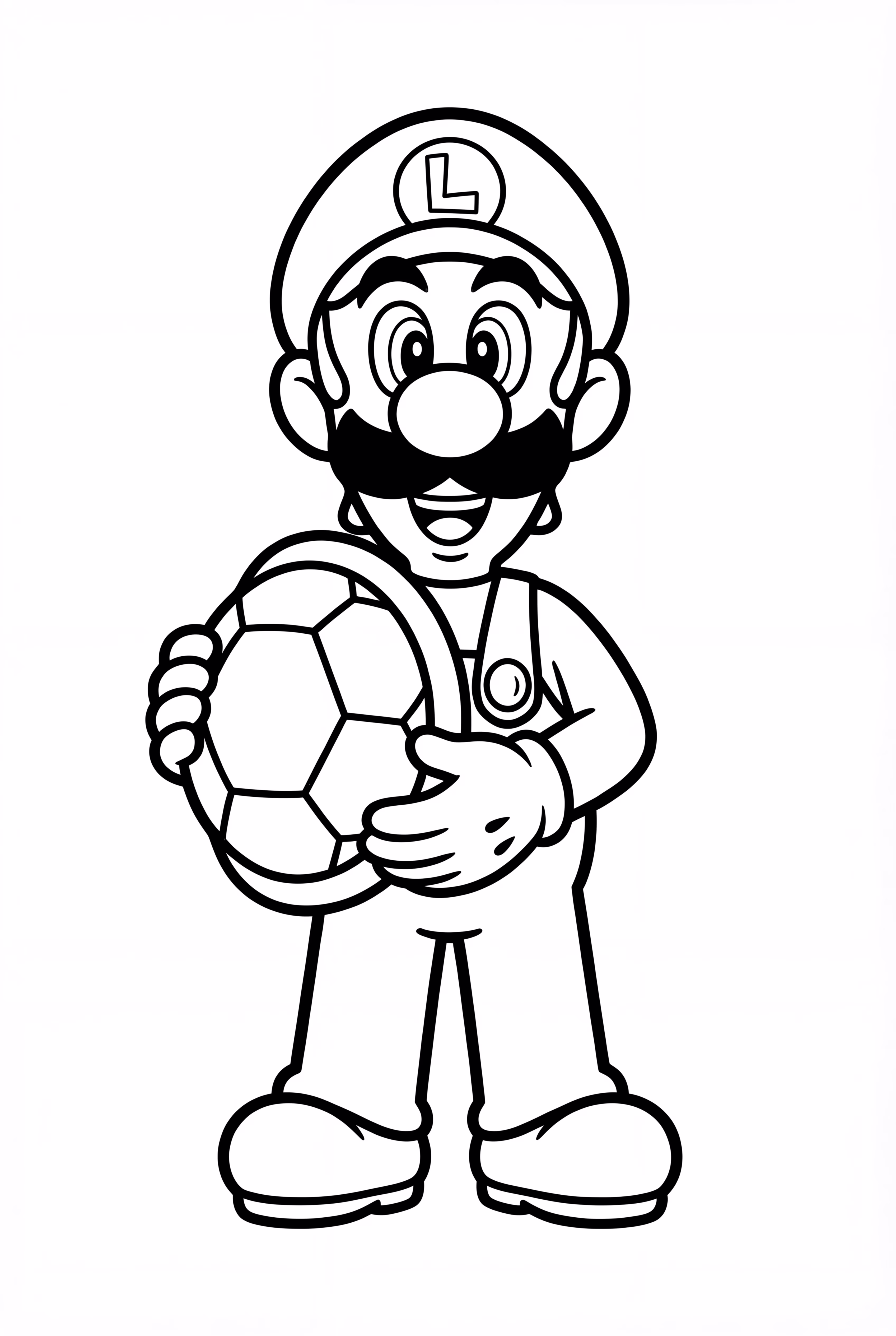 Luigi Holding A Green Shell