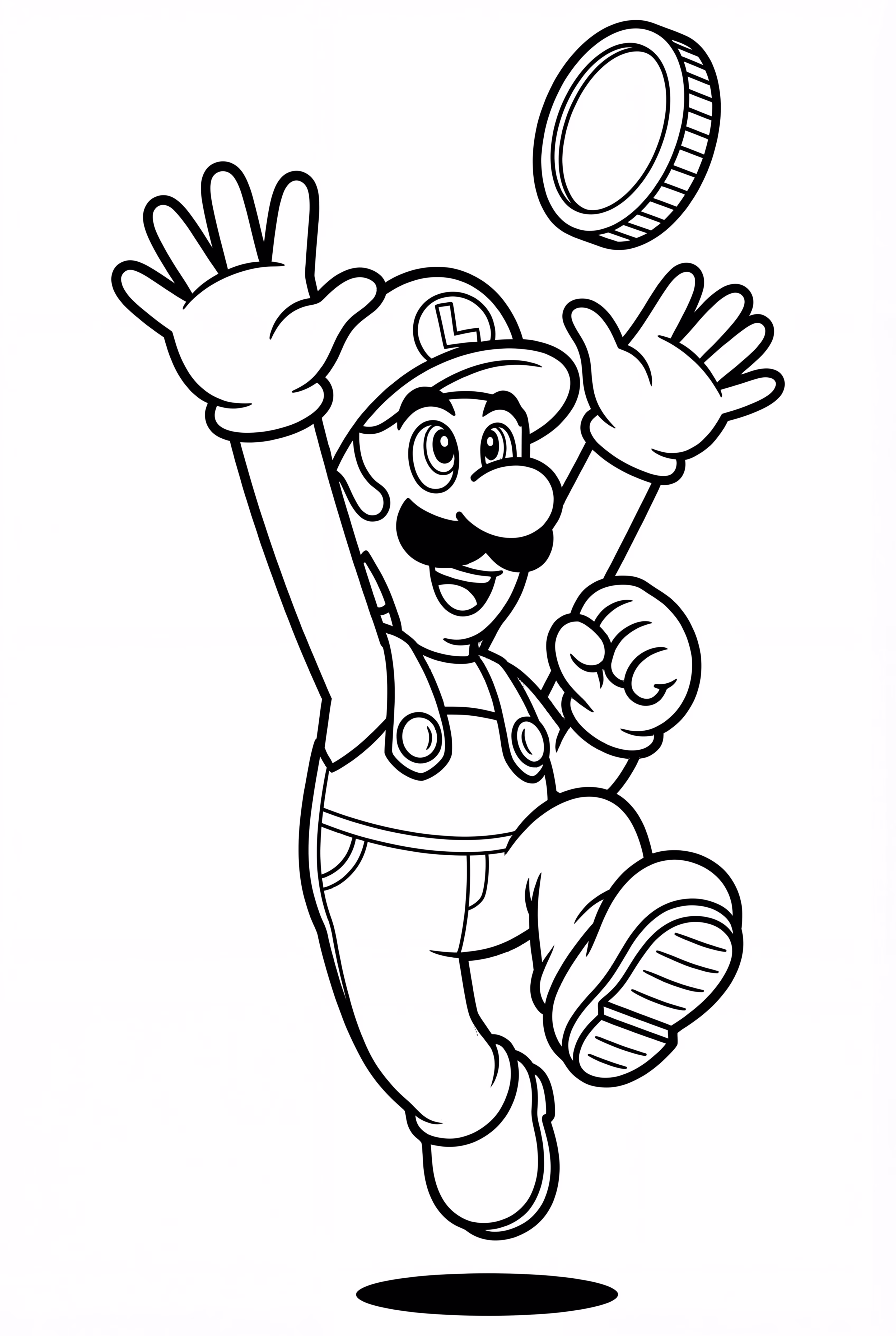 路易跳起抢金币