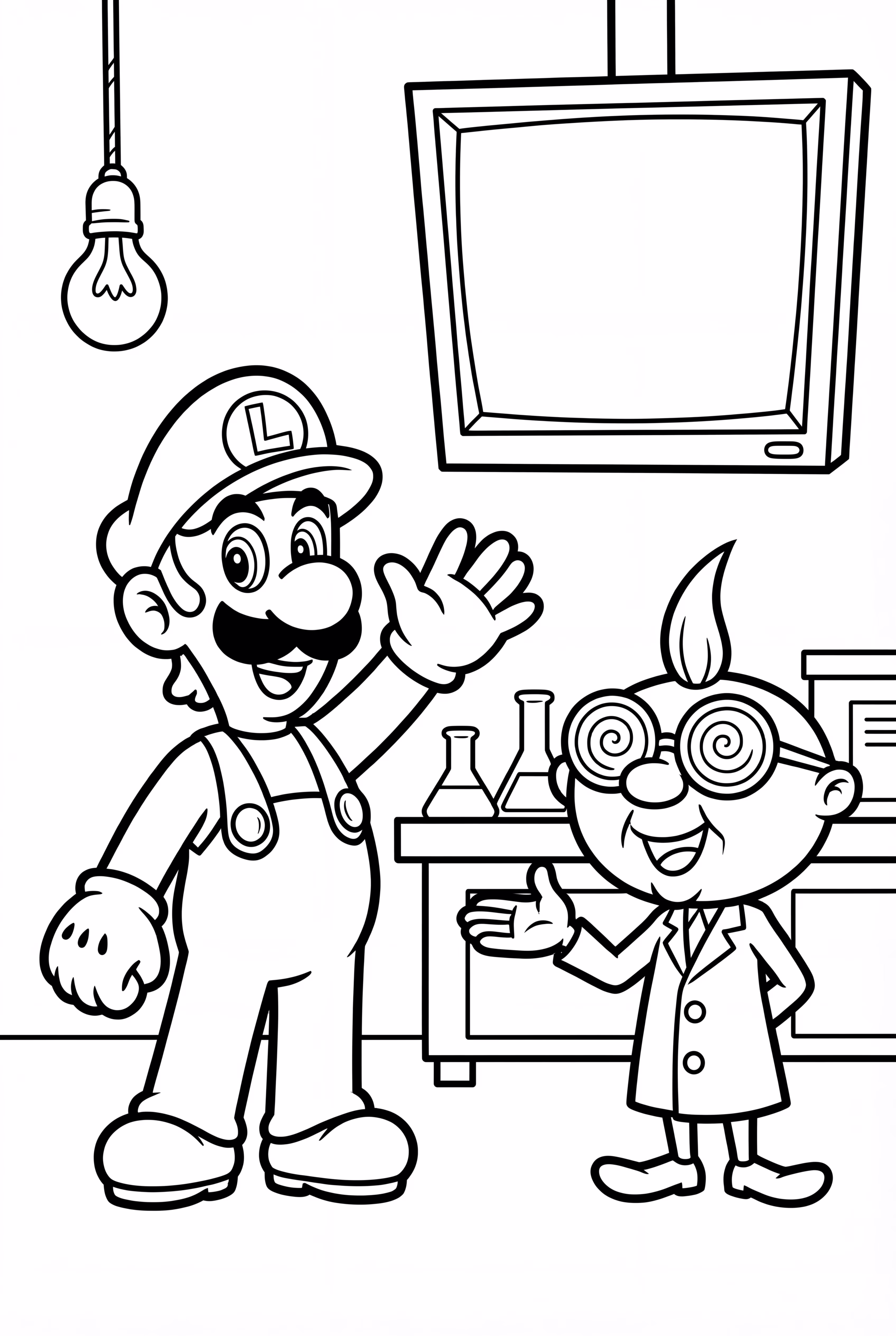Luigi Meeting Professor E. Gadd