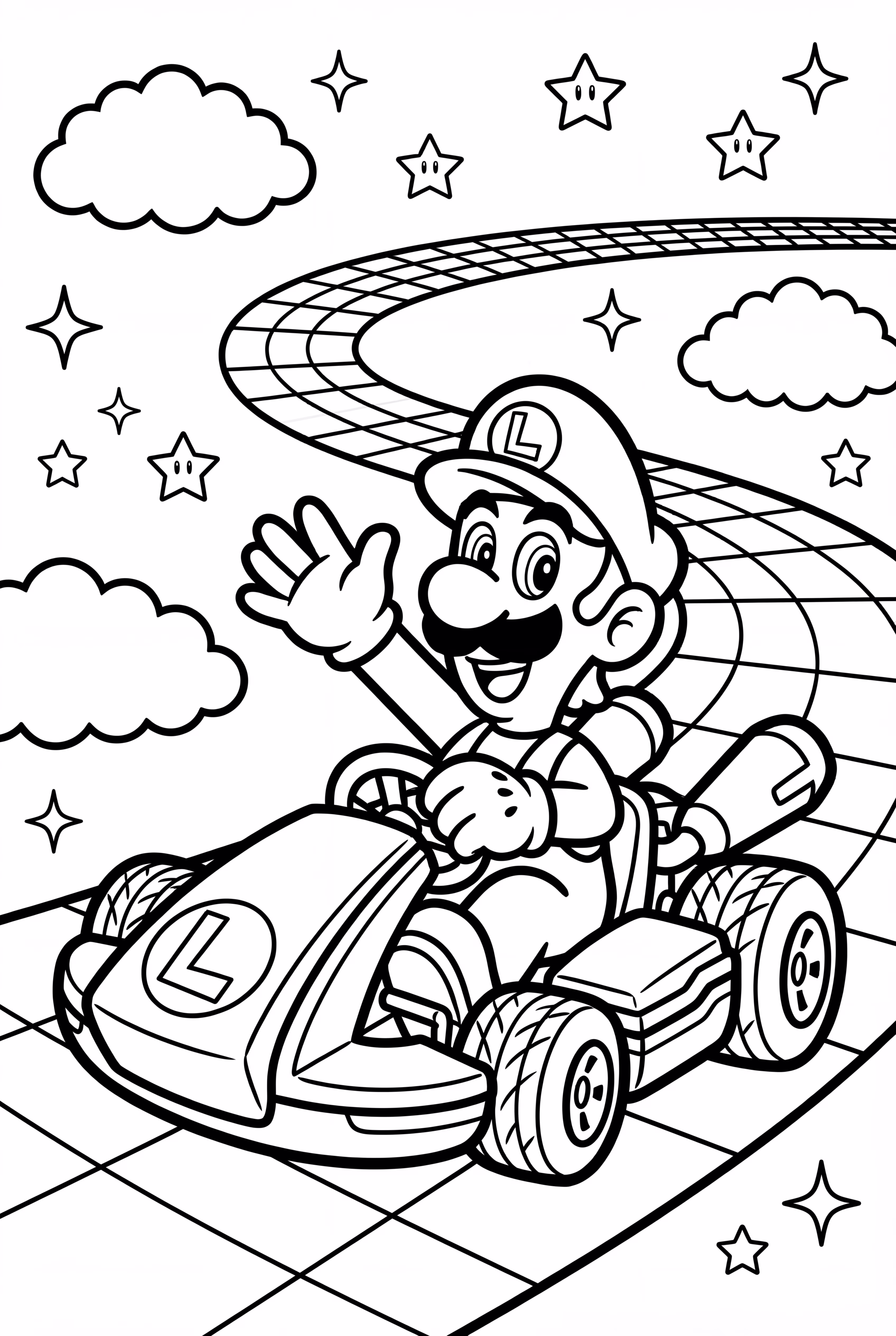 Luigi auf der Regenbogenstraße