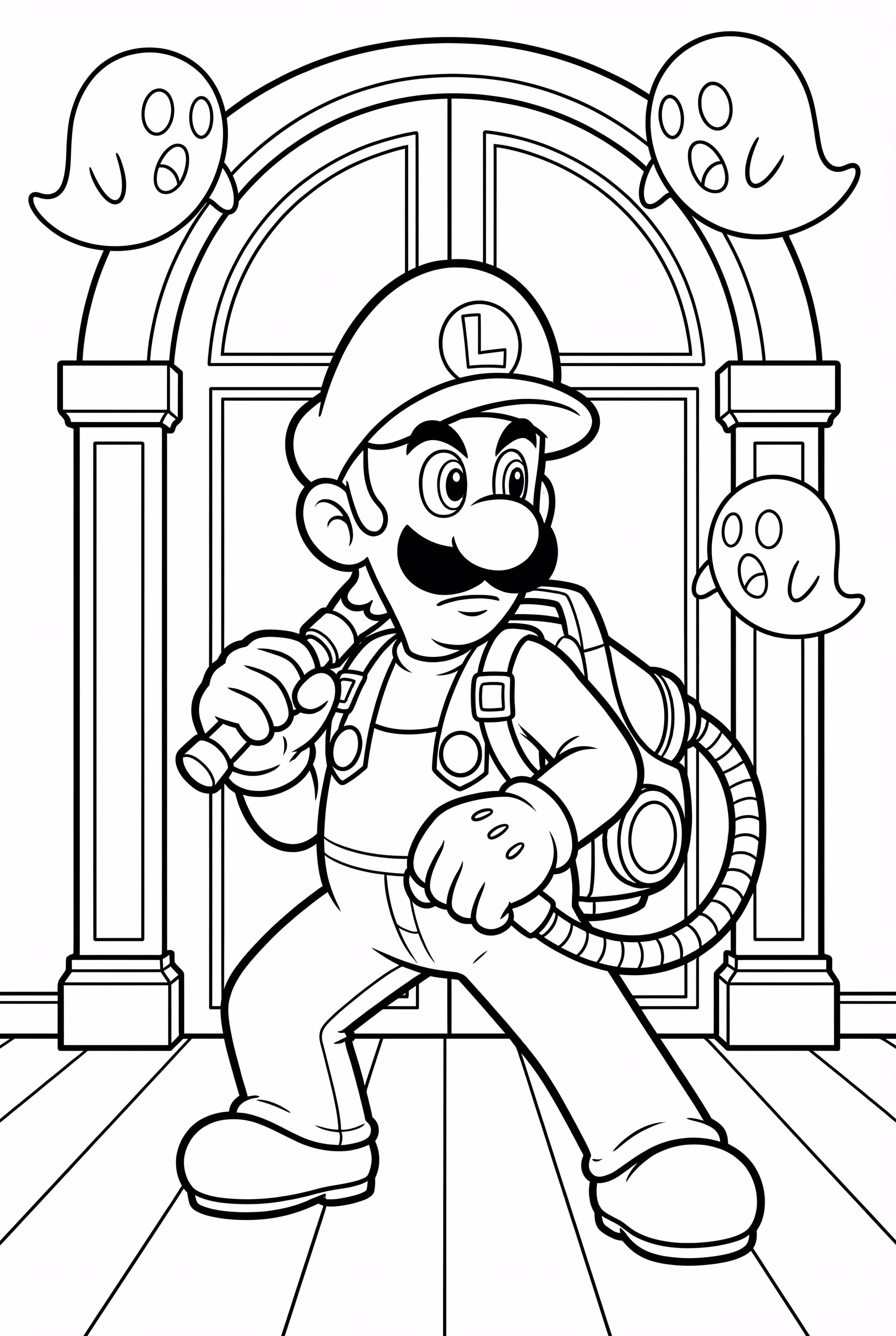 Luigi Using The Poltergust 3000