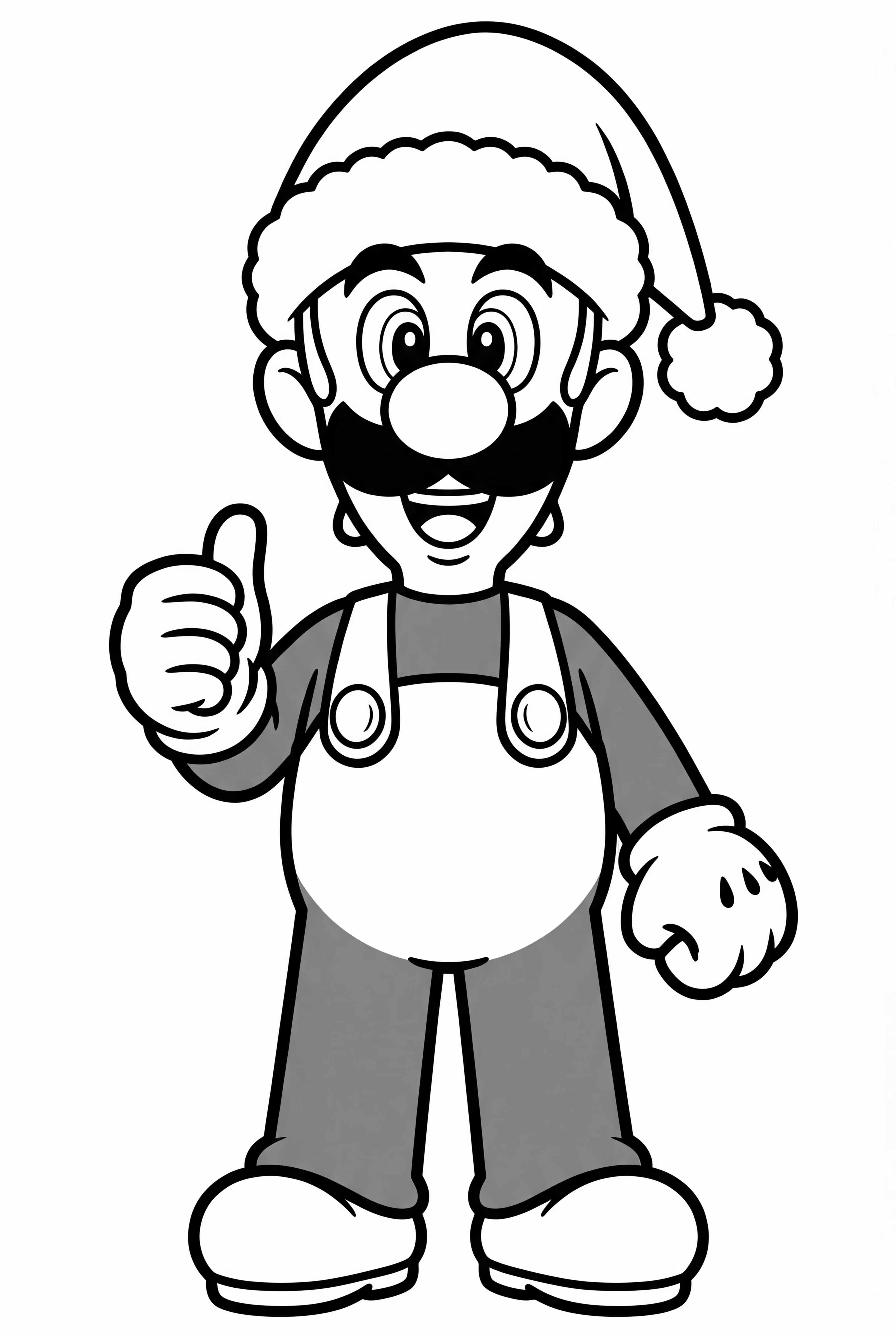 Luigi Wearing A Santa Hat