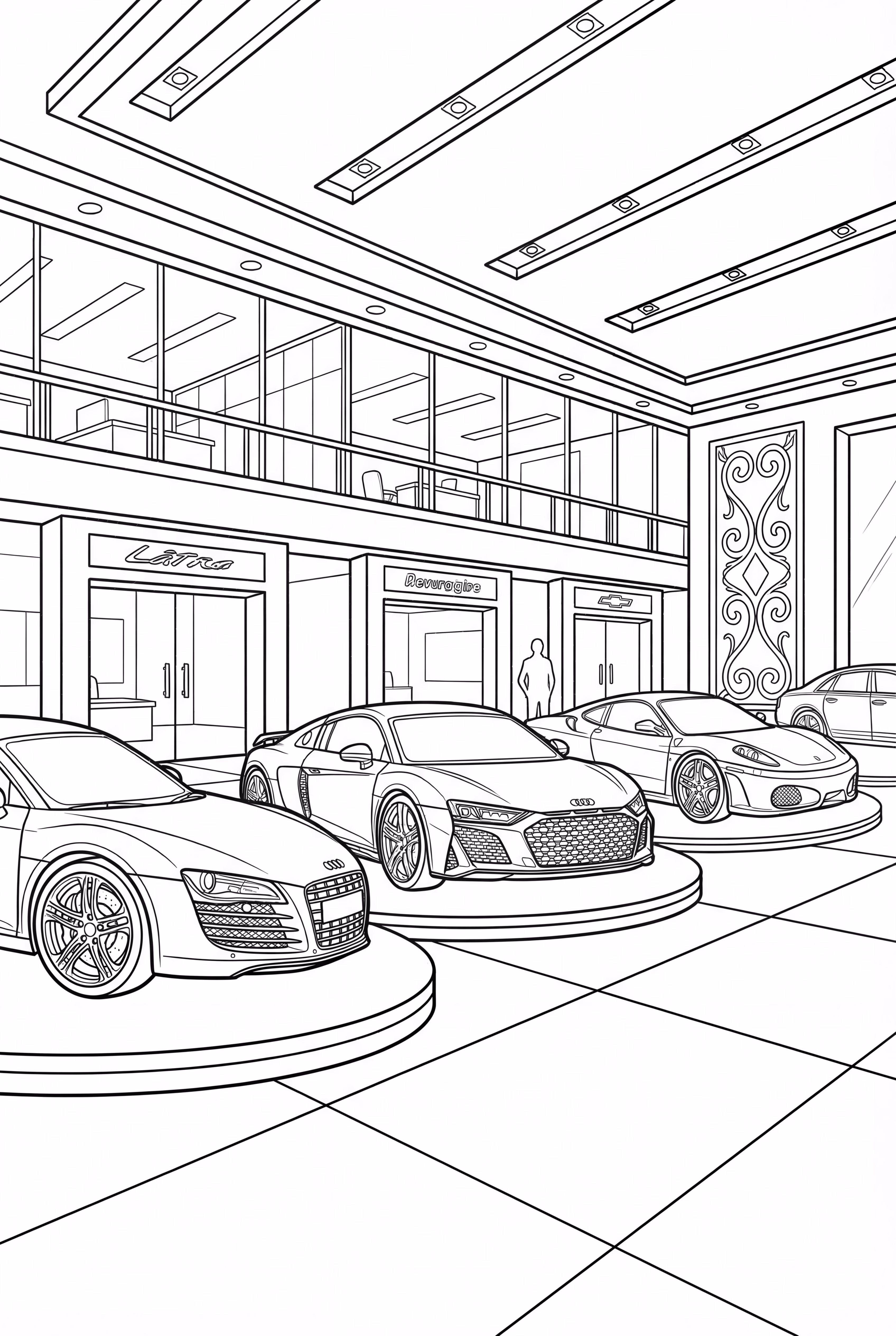 Luxury Cars Showroom Display