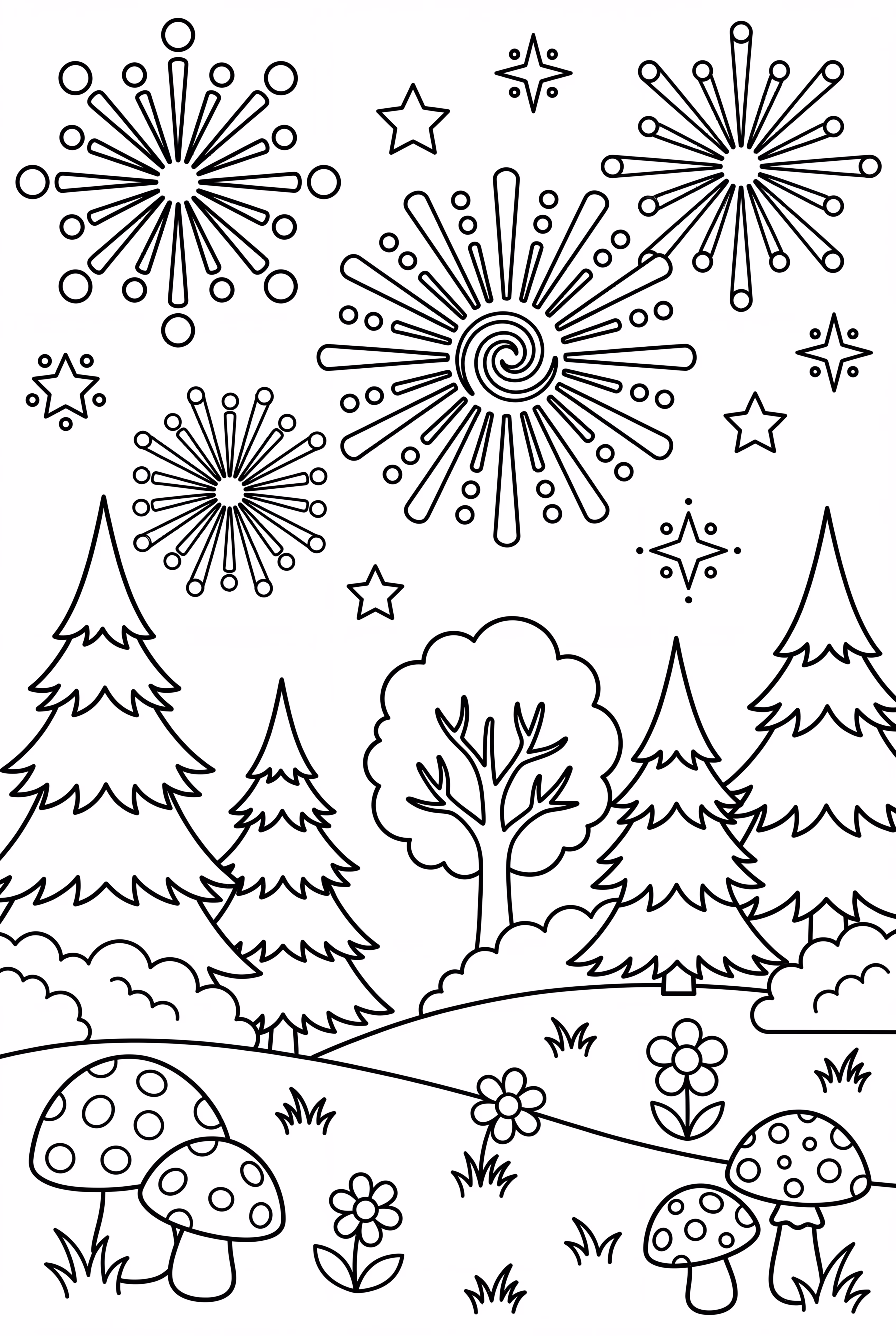 魔幻森林烟花表演