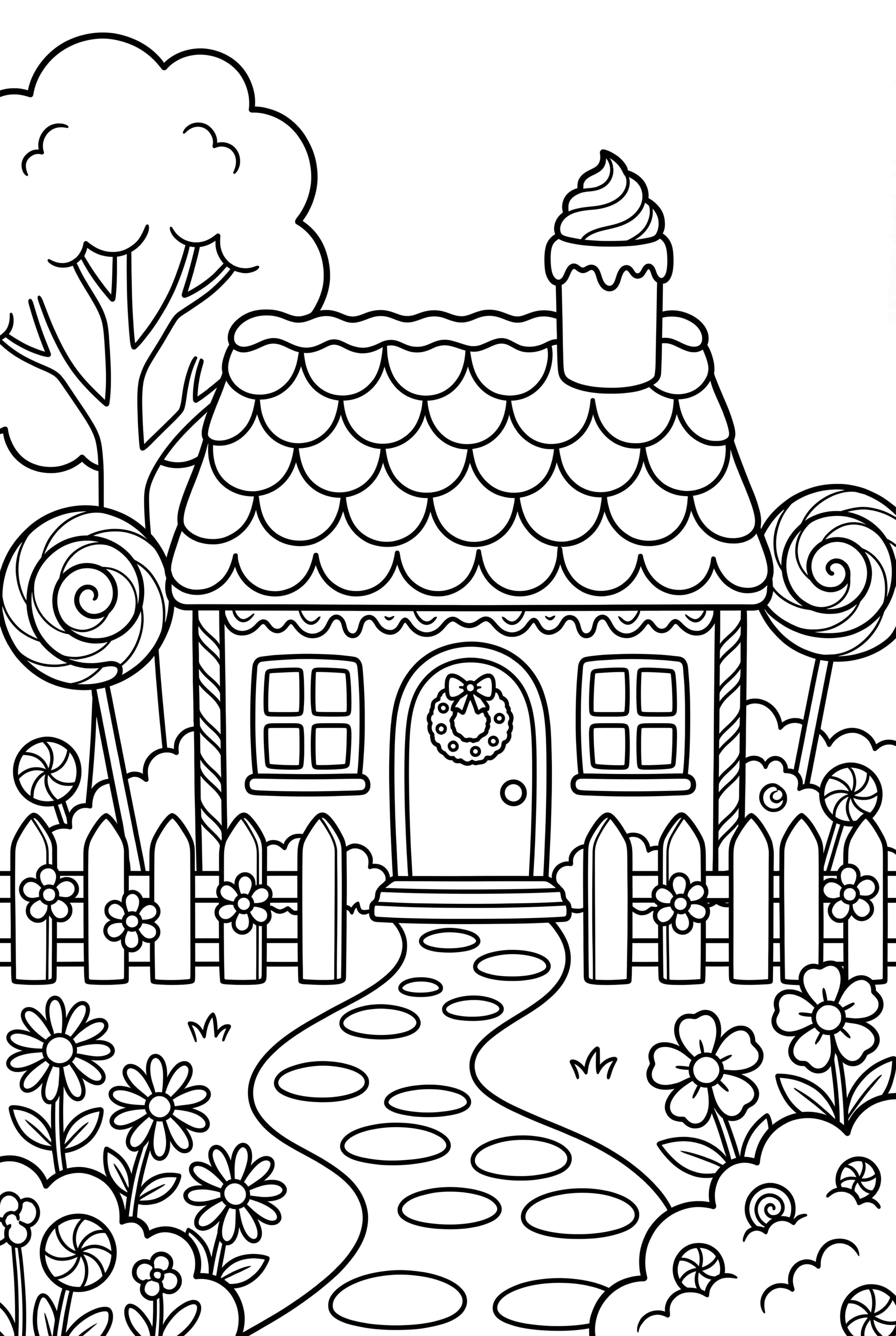 마법의 진저브레드 하우스와 정원