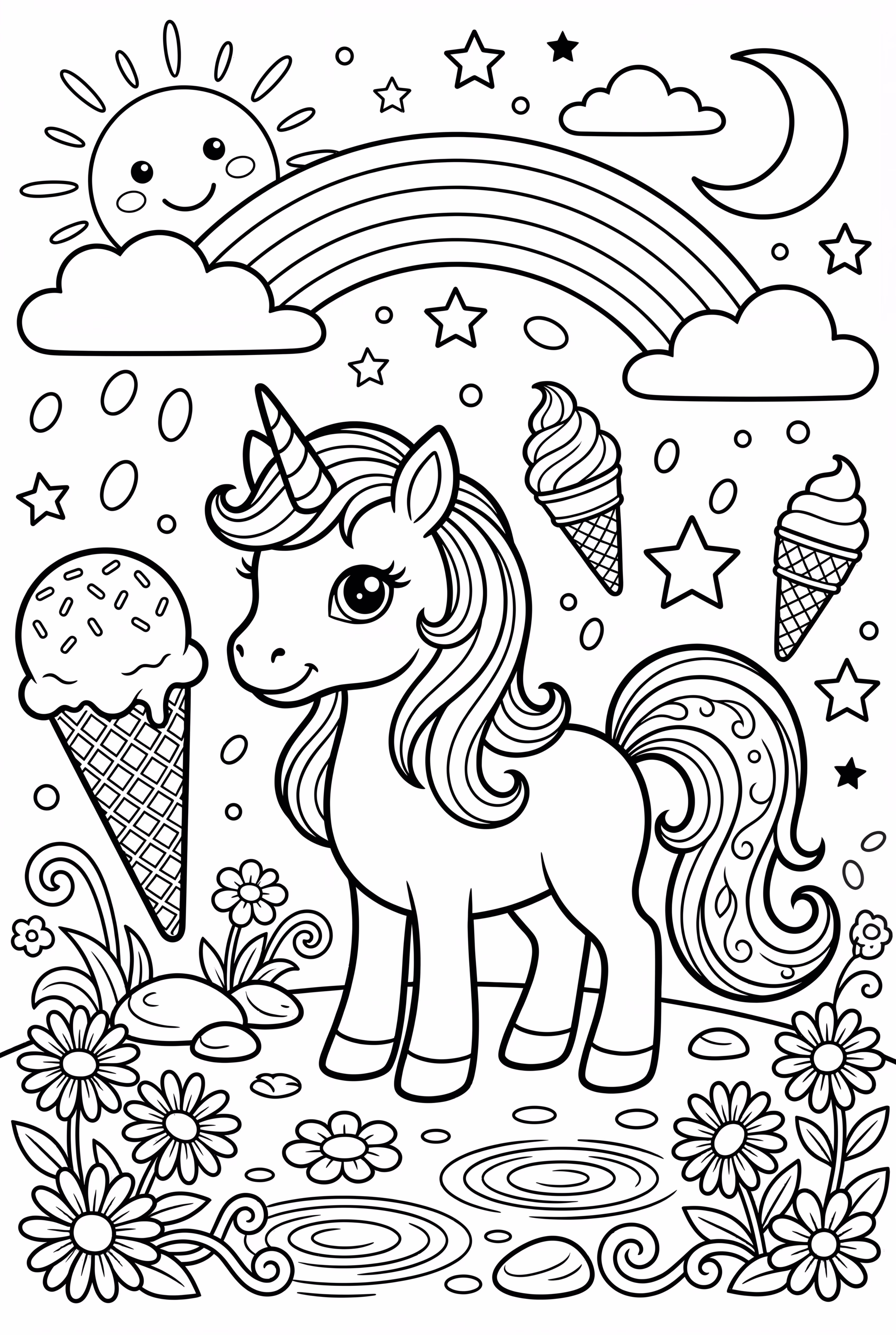 Magical Unicorn with Ice Cream2