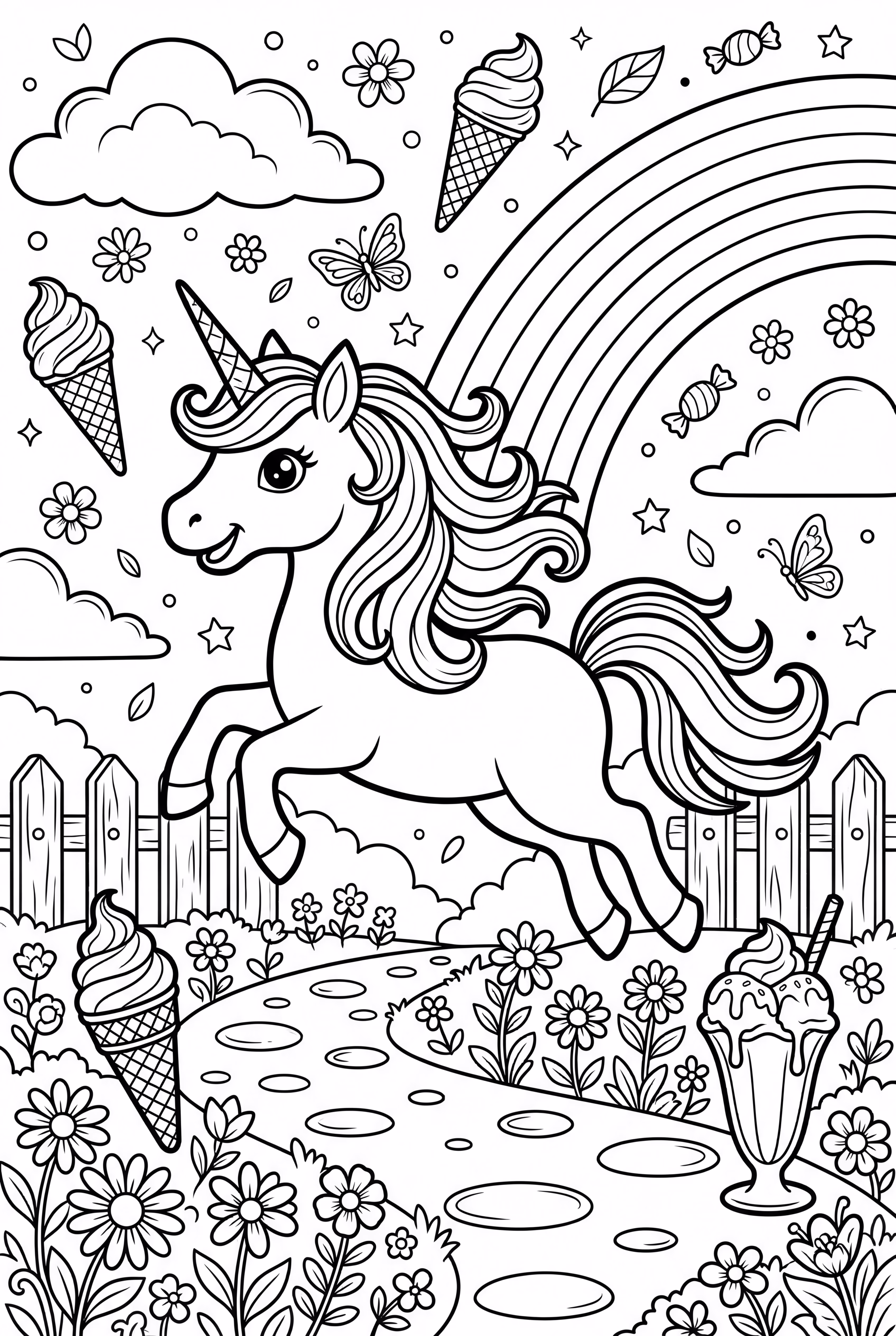 Magical Unicorn with Ice Cream3