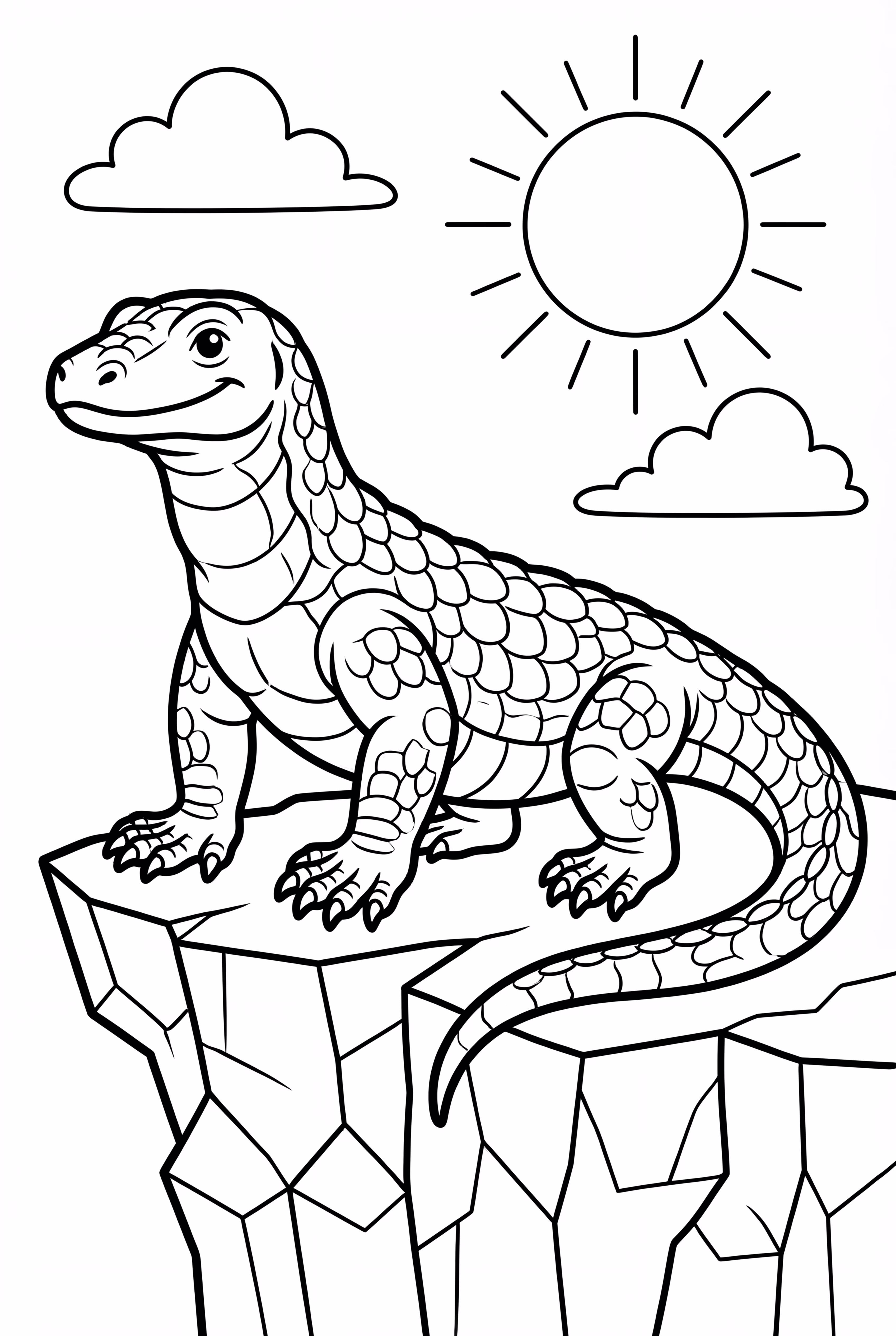 Majestic Komodo Dragon On A Cliff