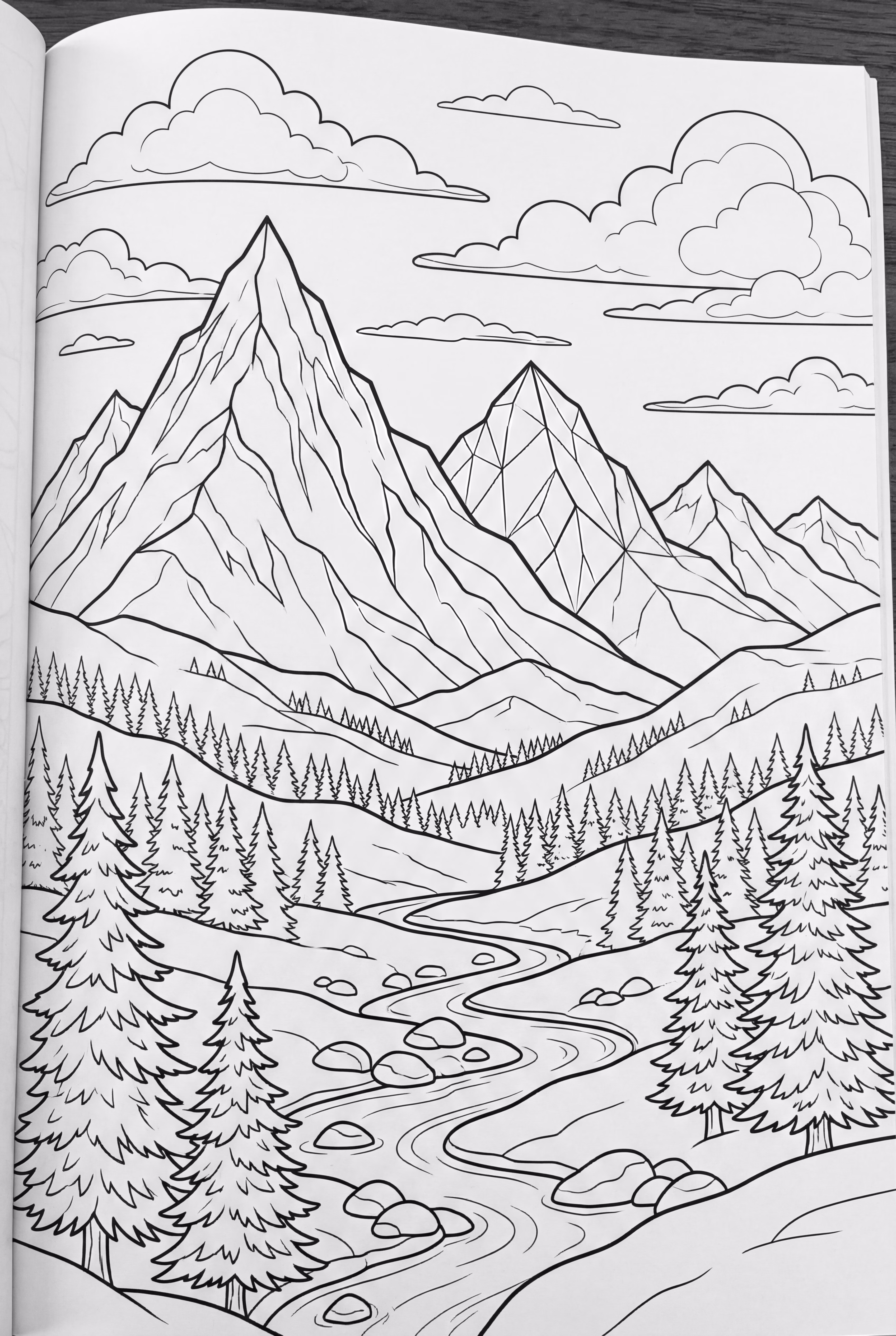 壮丽的冬季山脉