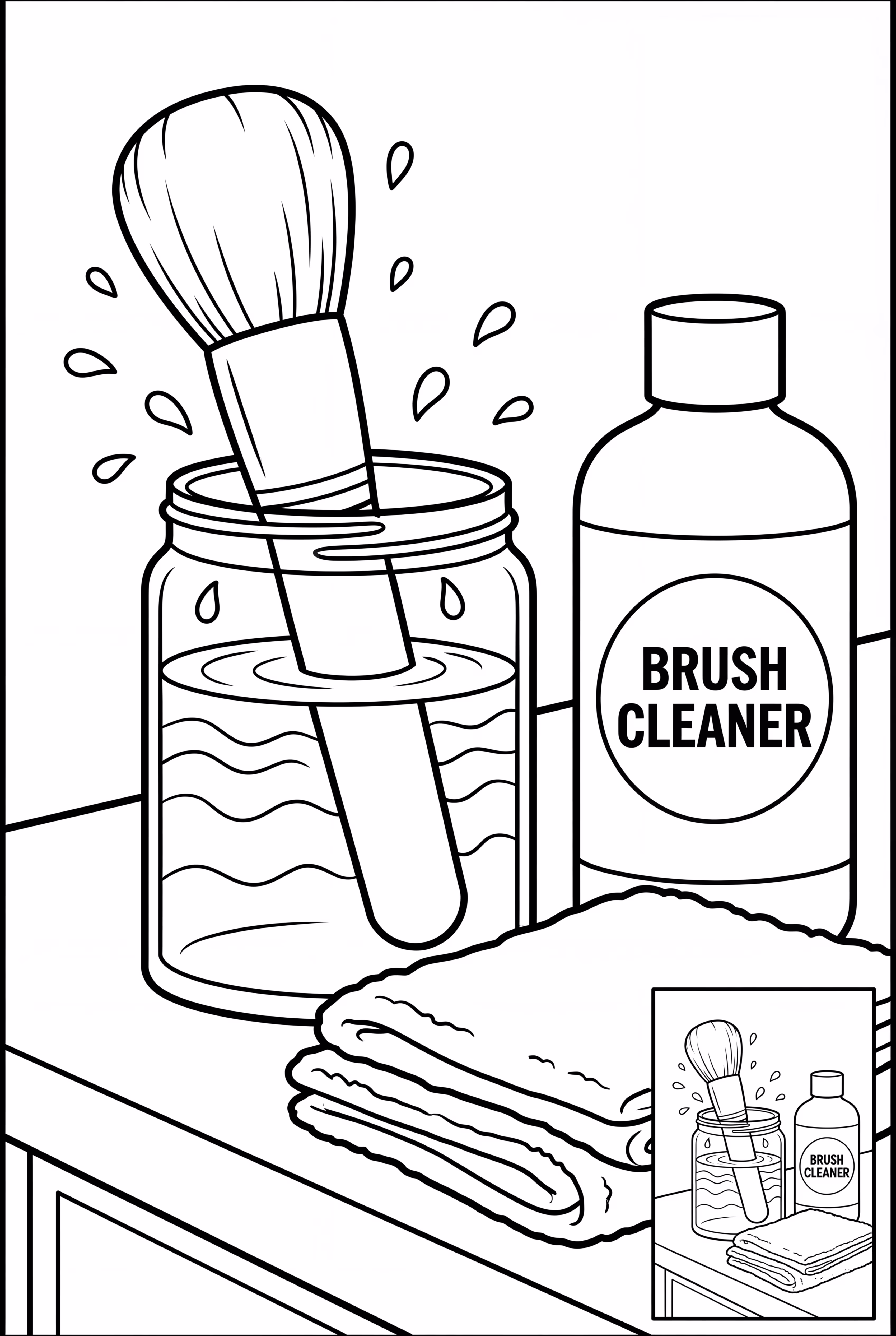 化妆刷清洗站与湿工具