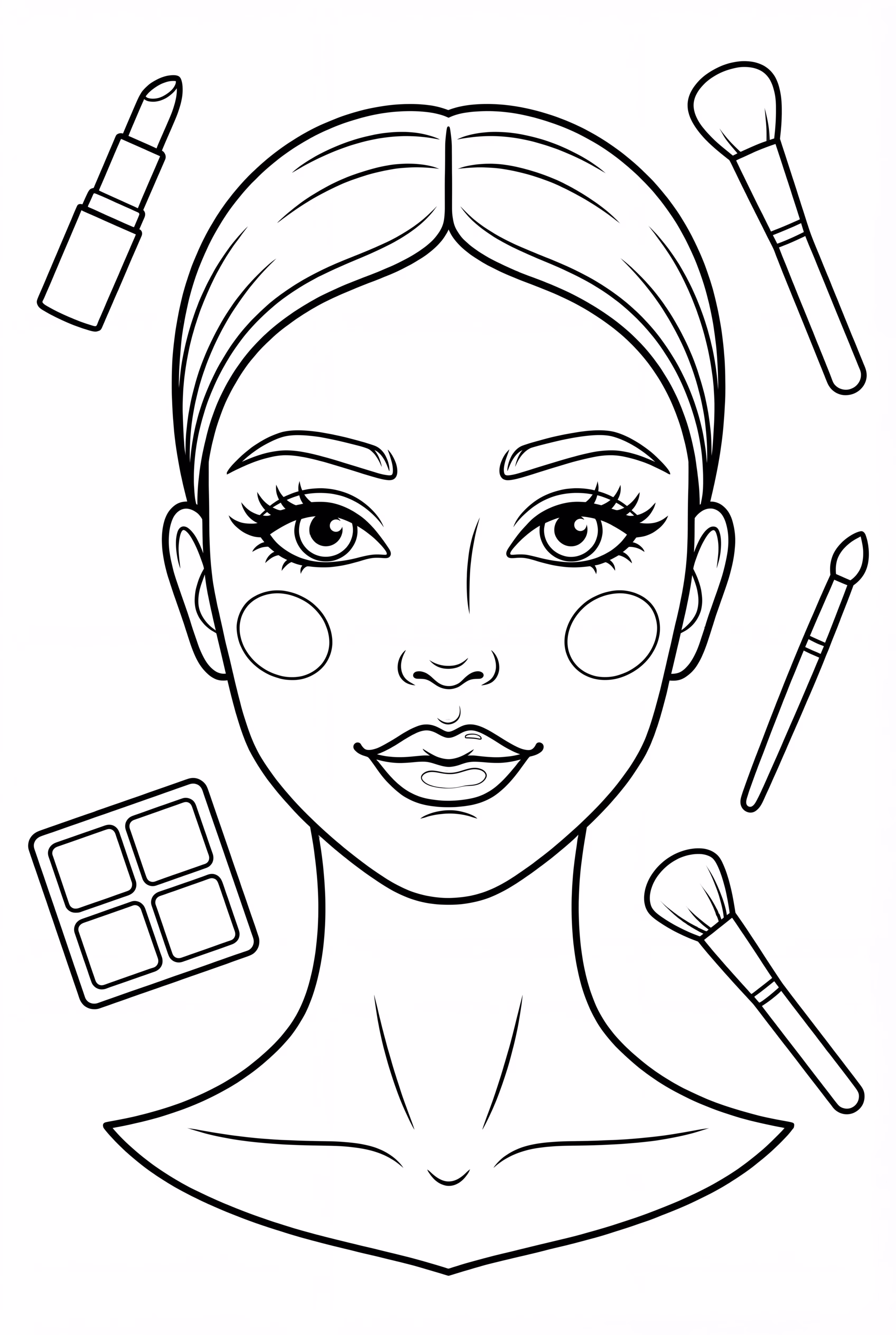 Tableau de Maquillage Montrant des Combinaisons de Couleurs