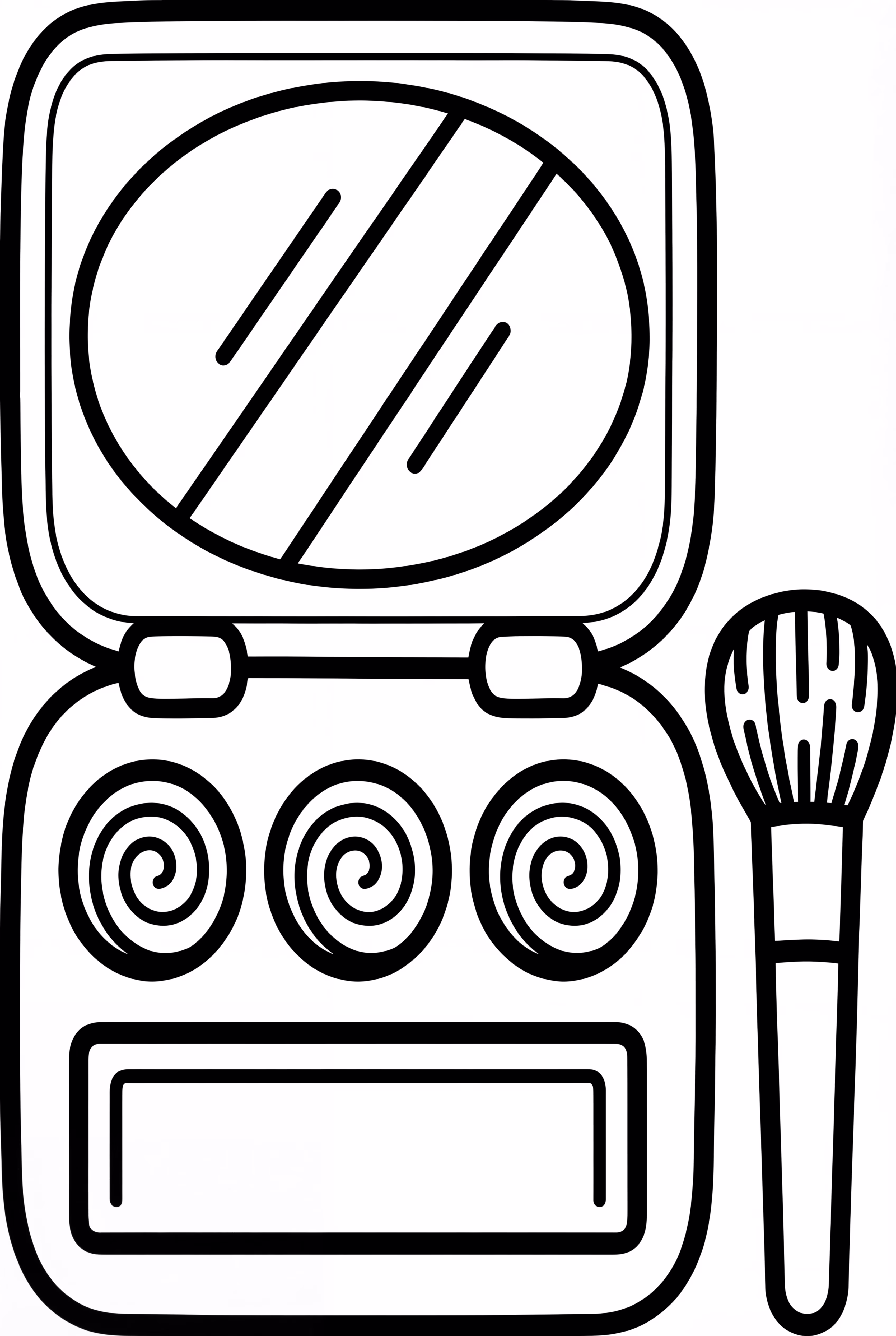 Makeup Kit Open Revealing Compact Powders