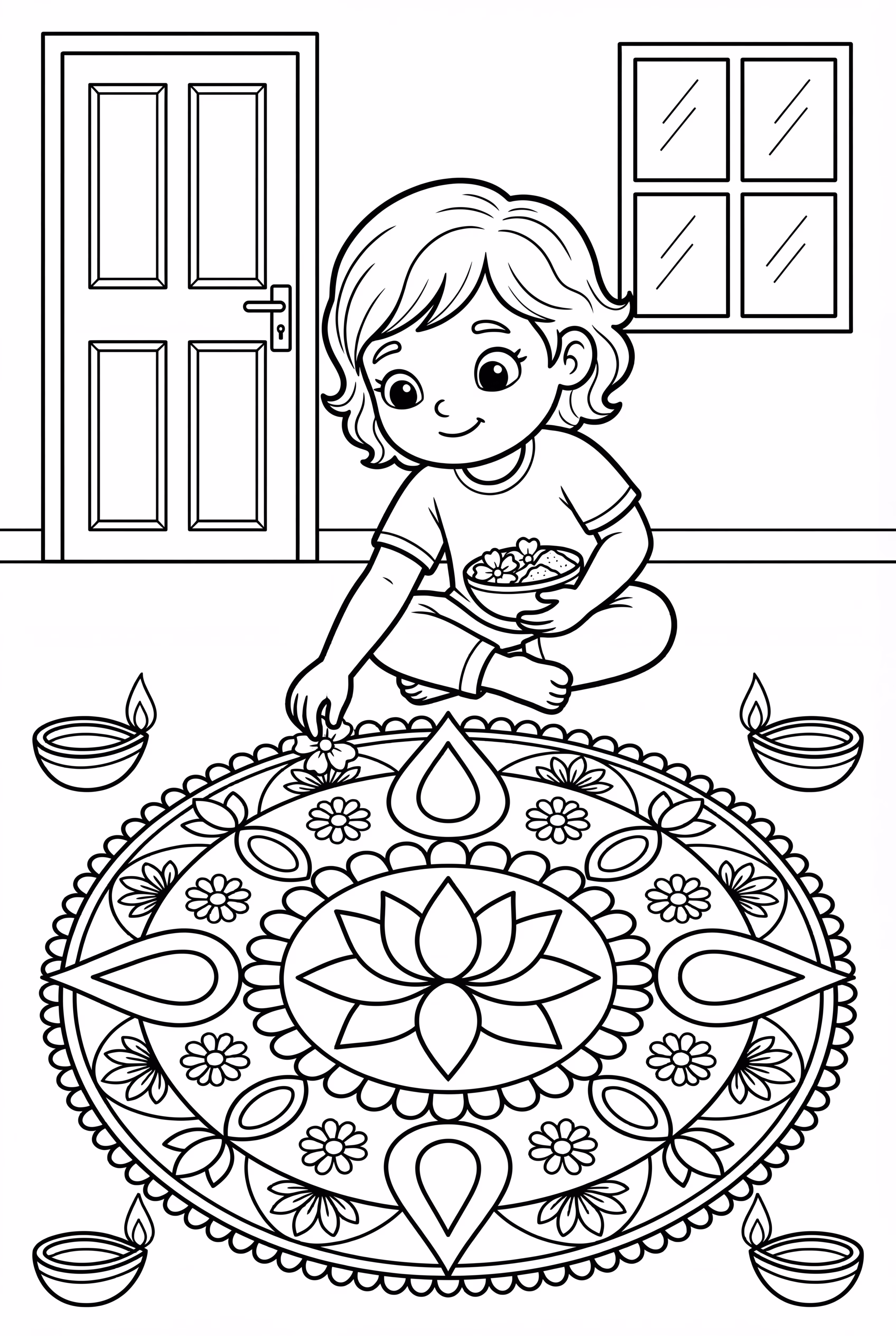 Making A Diwali Rangoli