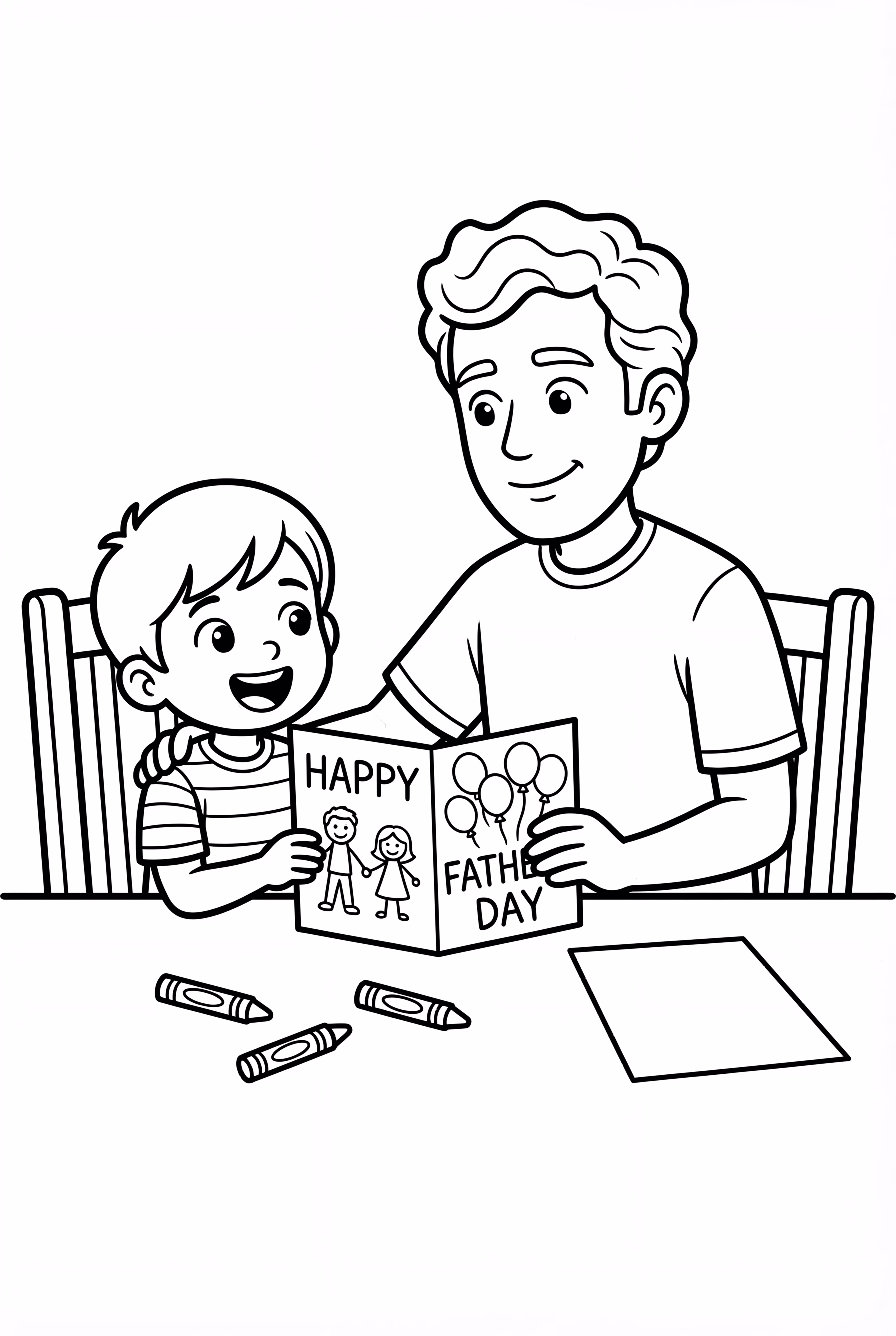 Making A Fathers Day Card Together