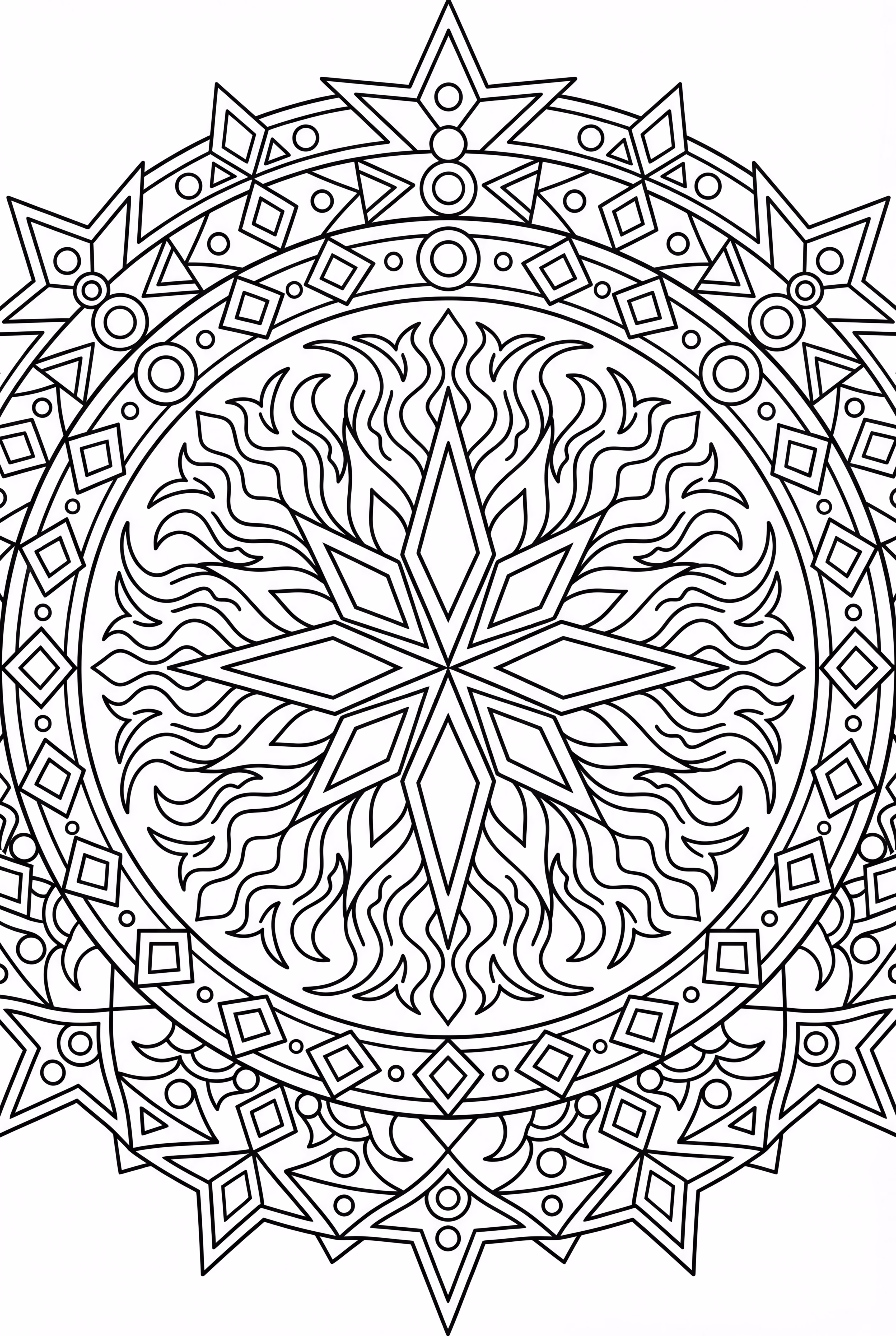 星星主题的曼陀罗设计