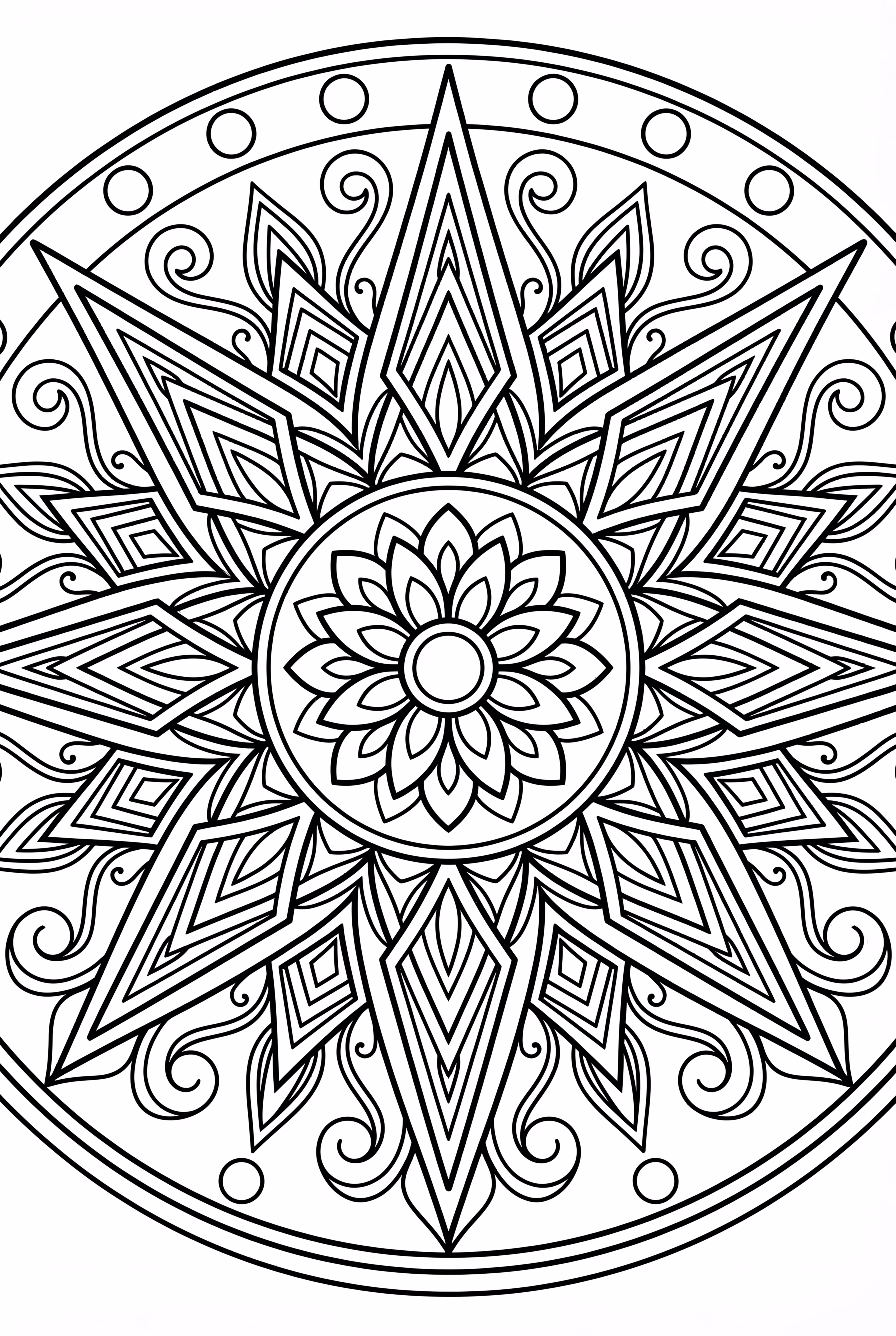 Mandala Design Featuring Stars