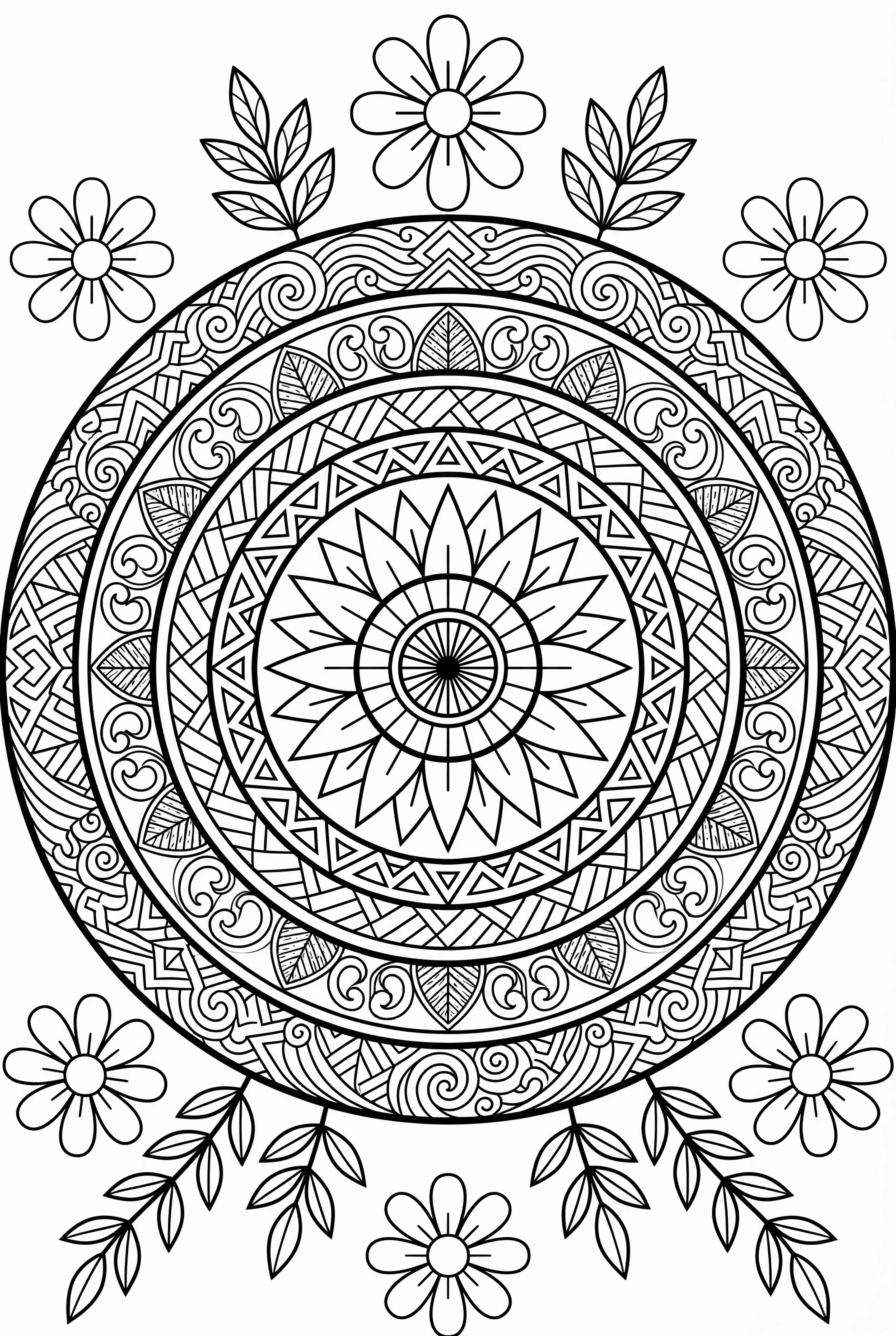 带复杂扎染艺术的曼陀罗