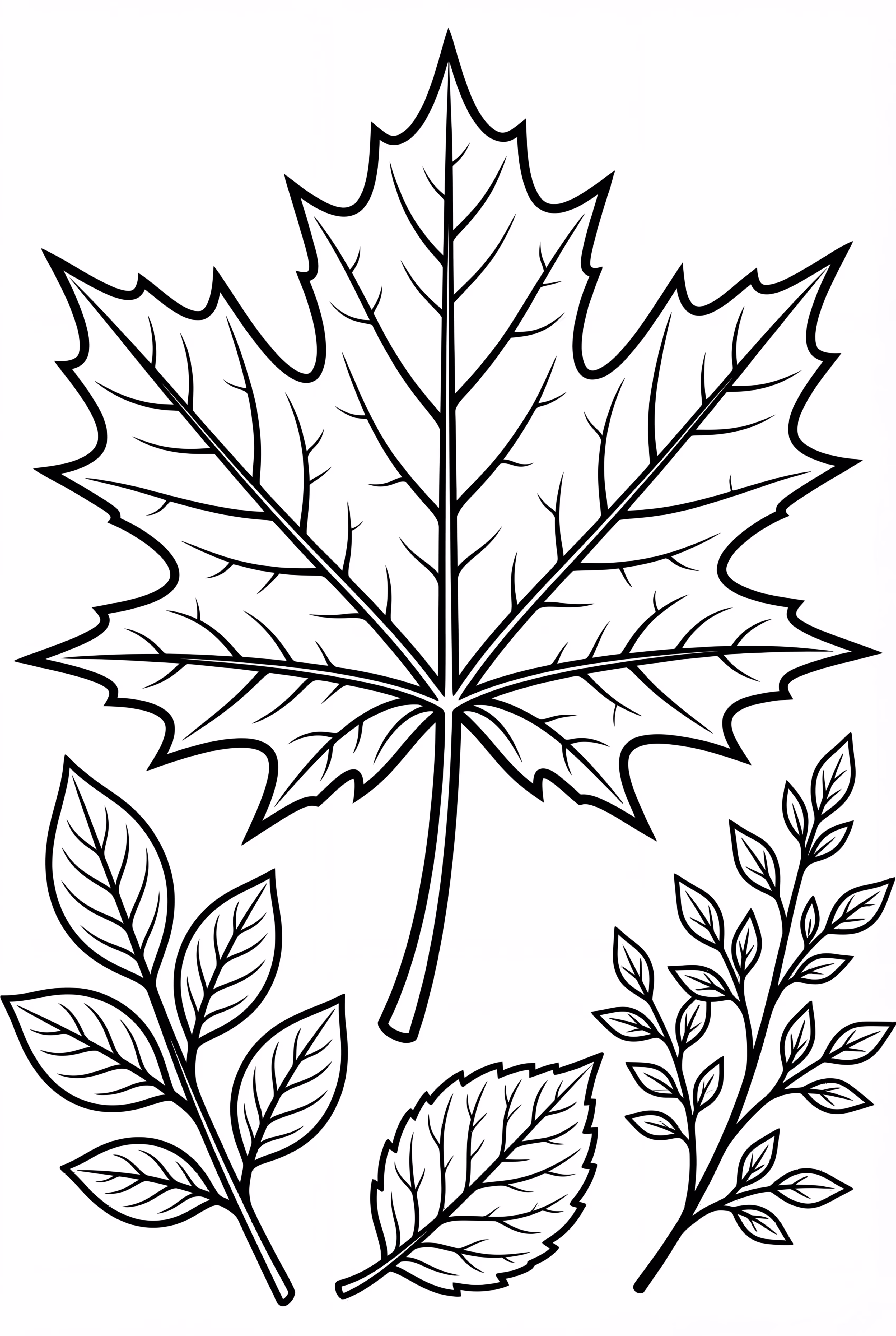 Maple Leaf with Textured Surface