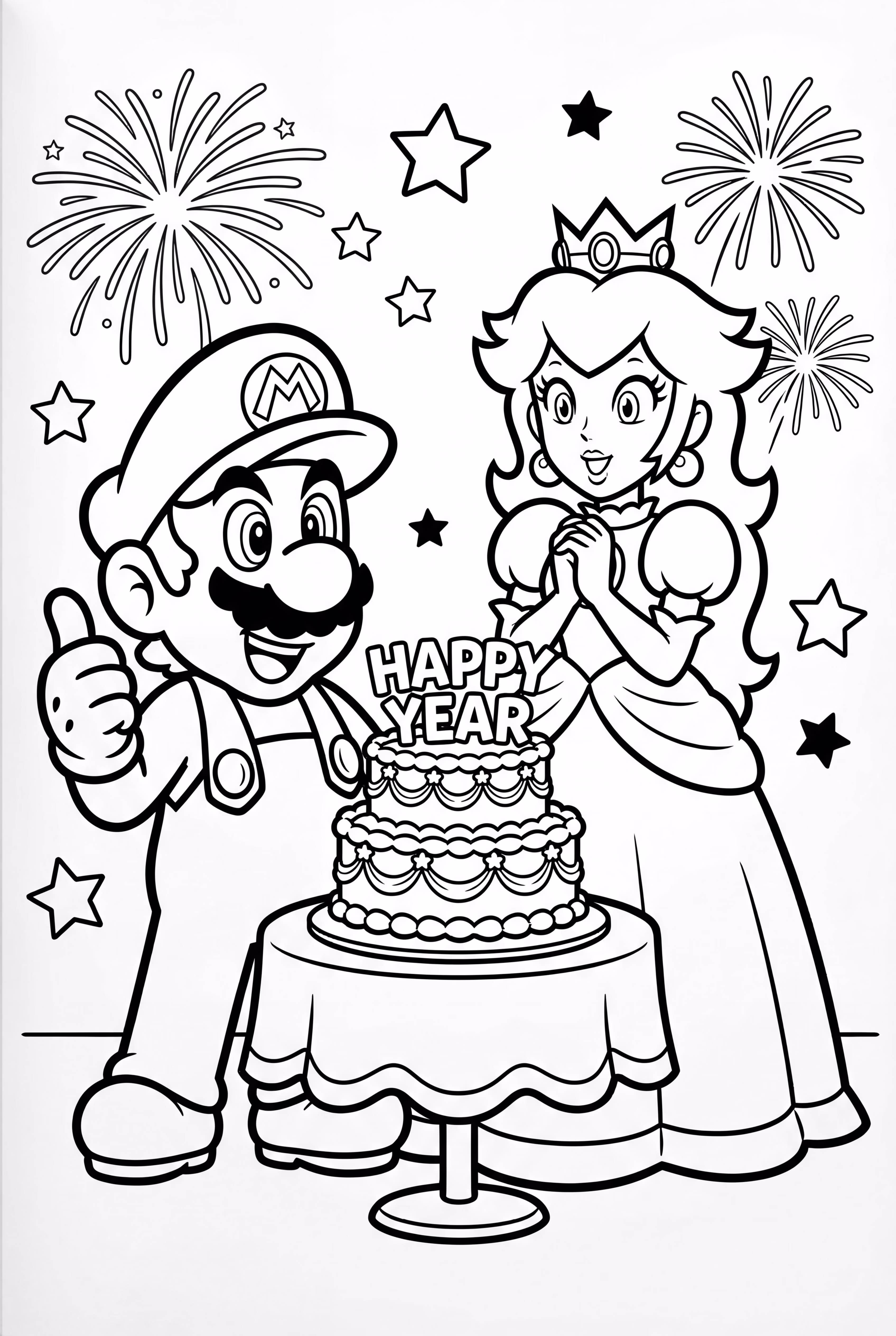 瑪利歐與桃子公主分享新年祝福