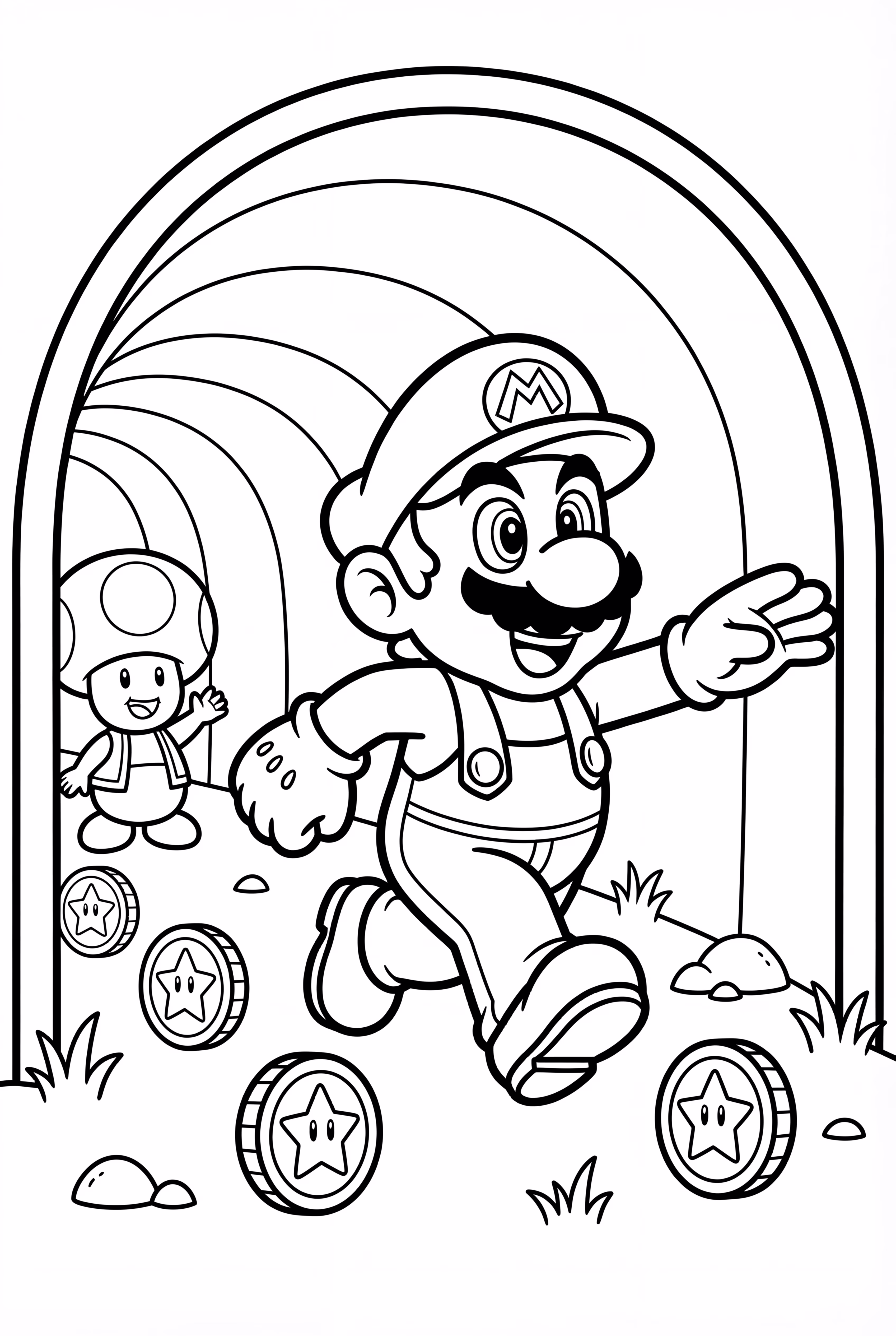 Mario Collecting Coins Underground
