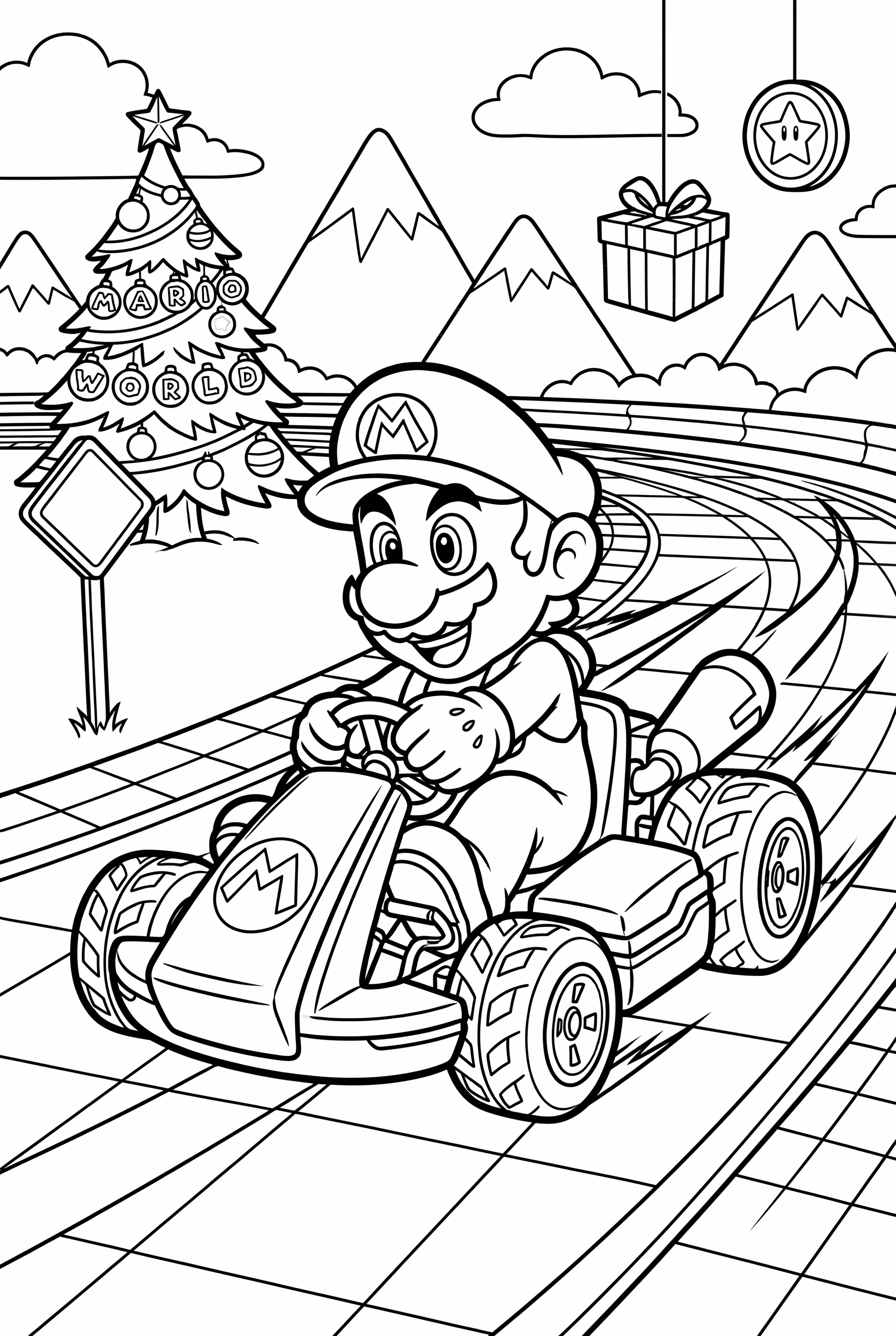 마리오 카트에서 마리오 운전하기