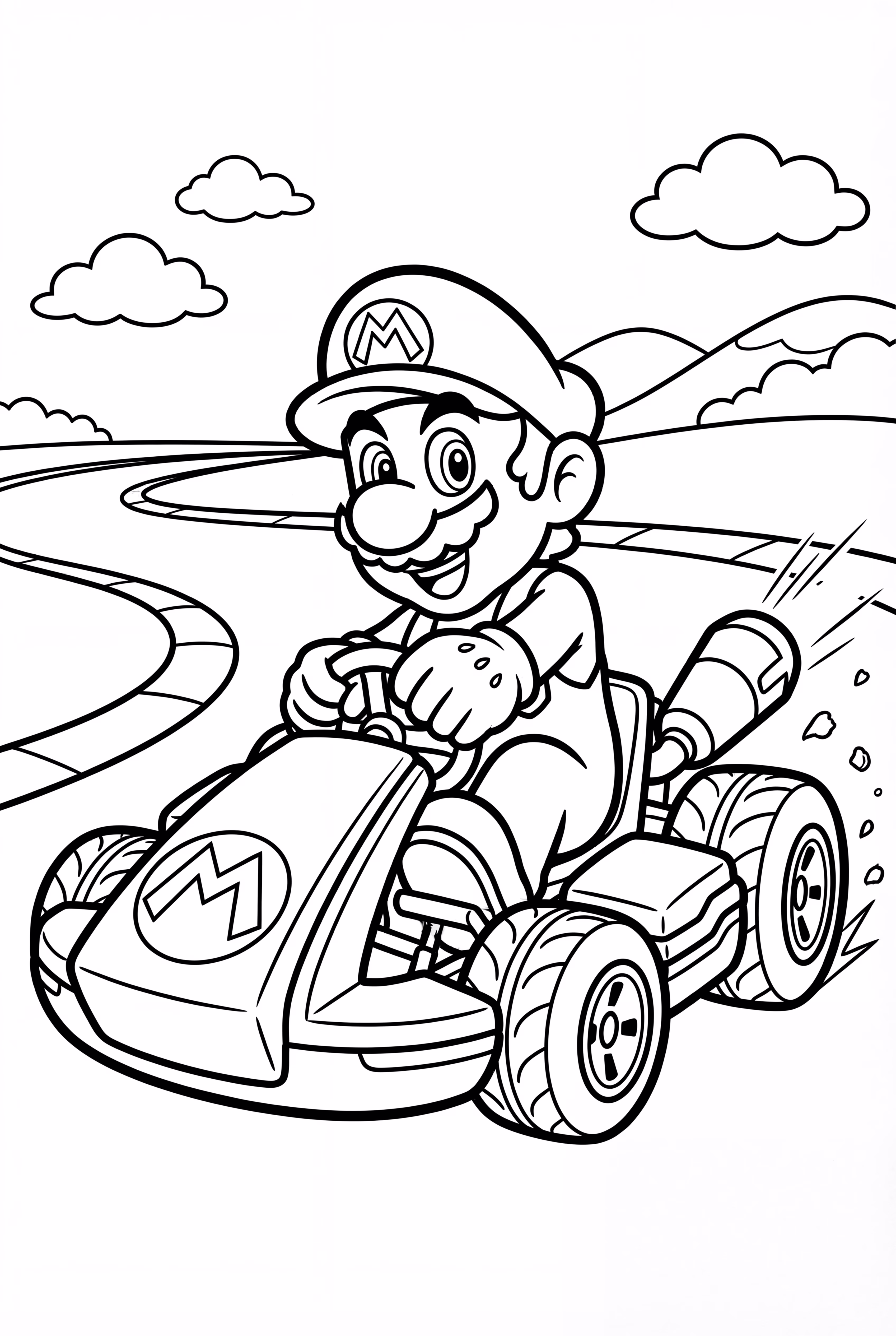 马里奥驾驶马里奥卡丁车