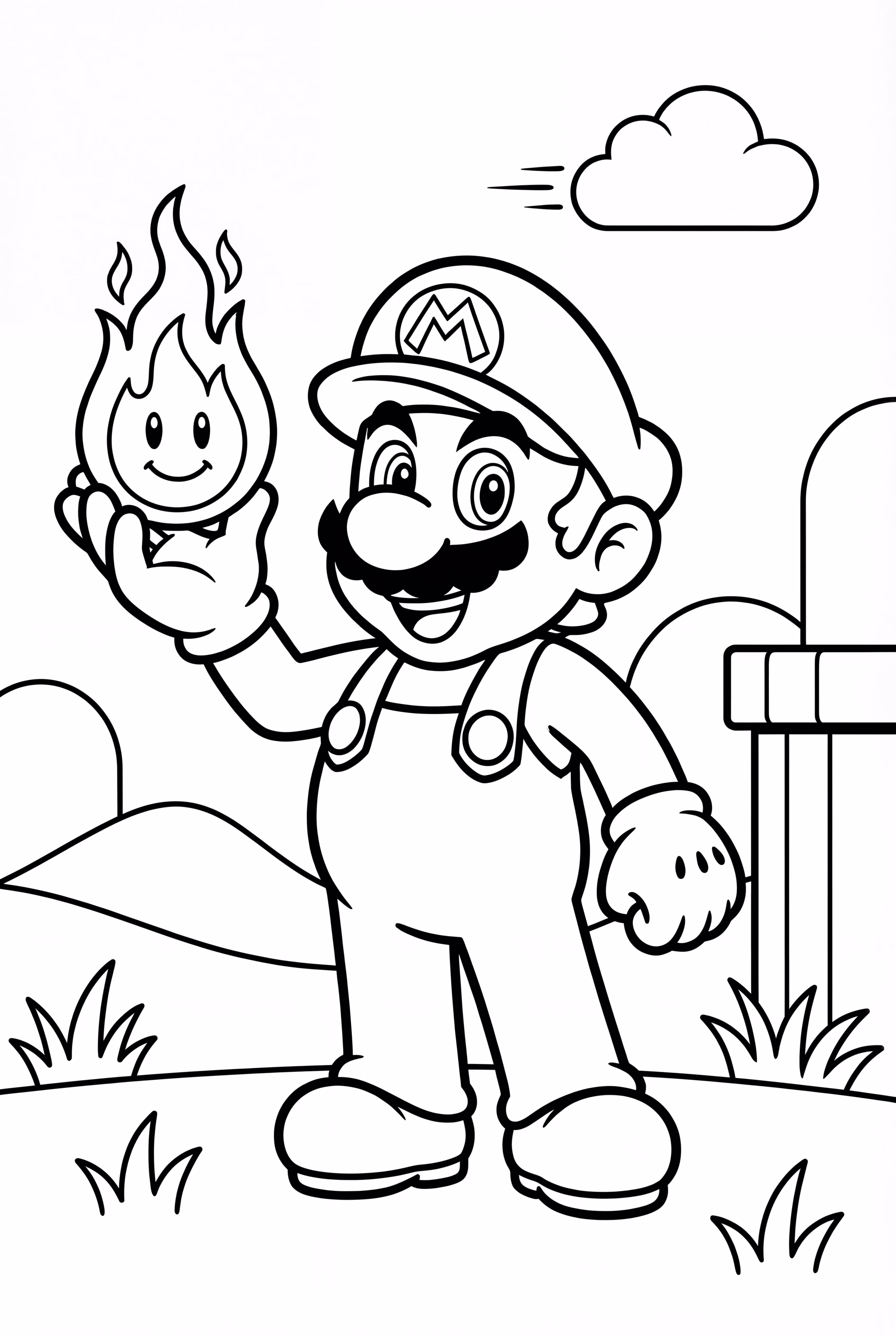 불꽃 꽃을 들고 있는 마리오-2