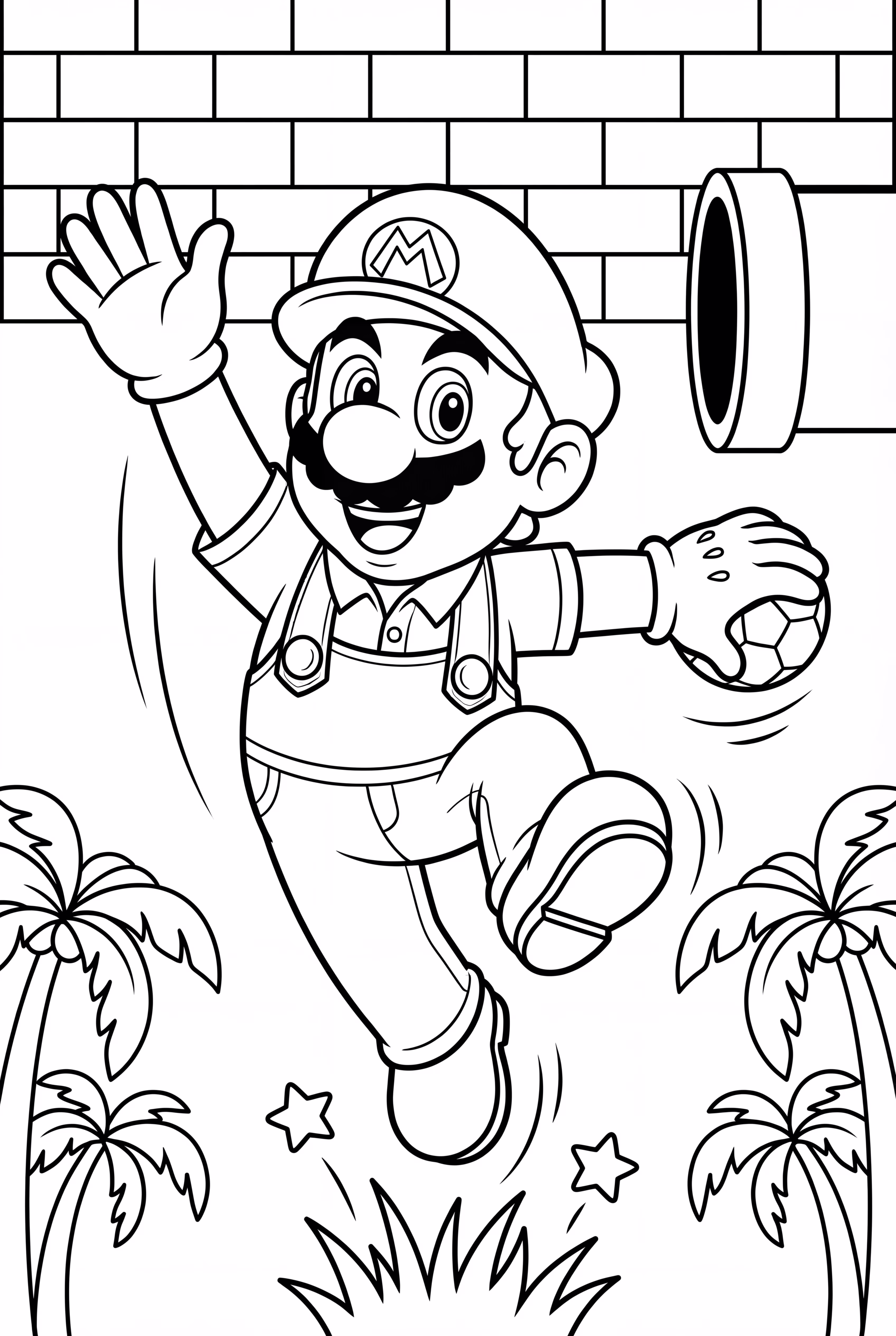 버섯과 함께 점프하는 마리오-2