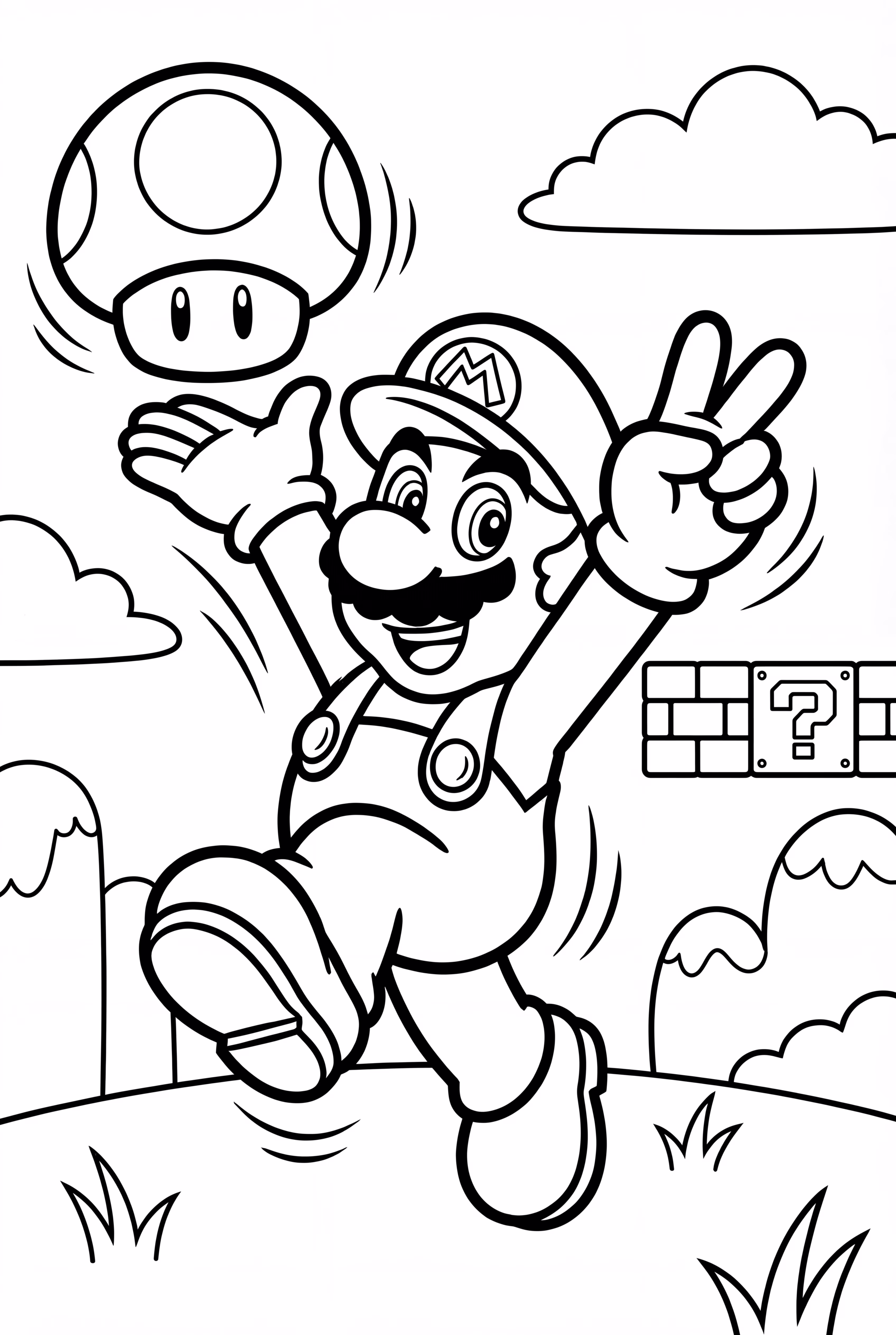 瑪利歐跳躍的蘑菇