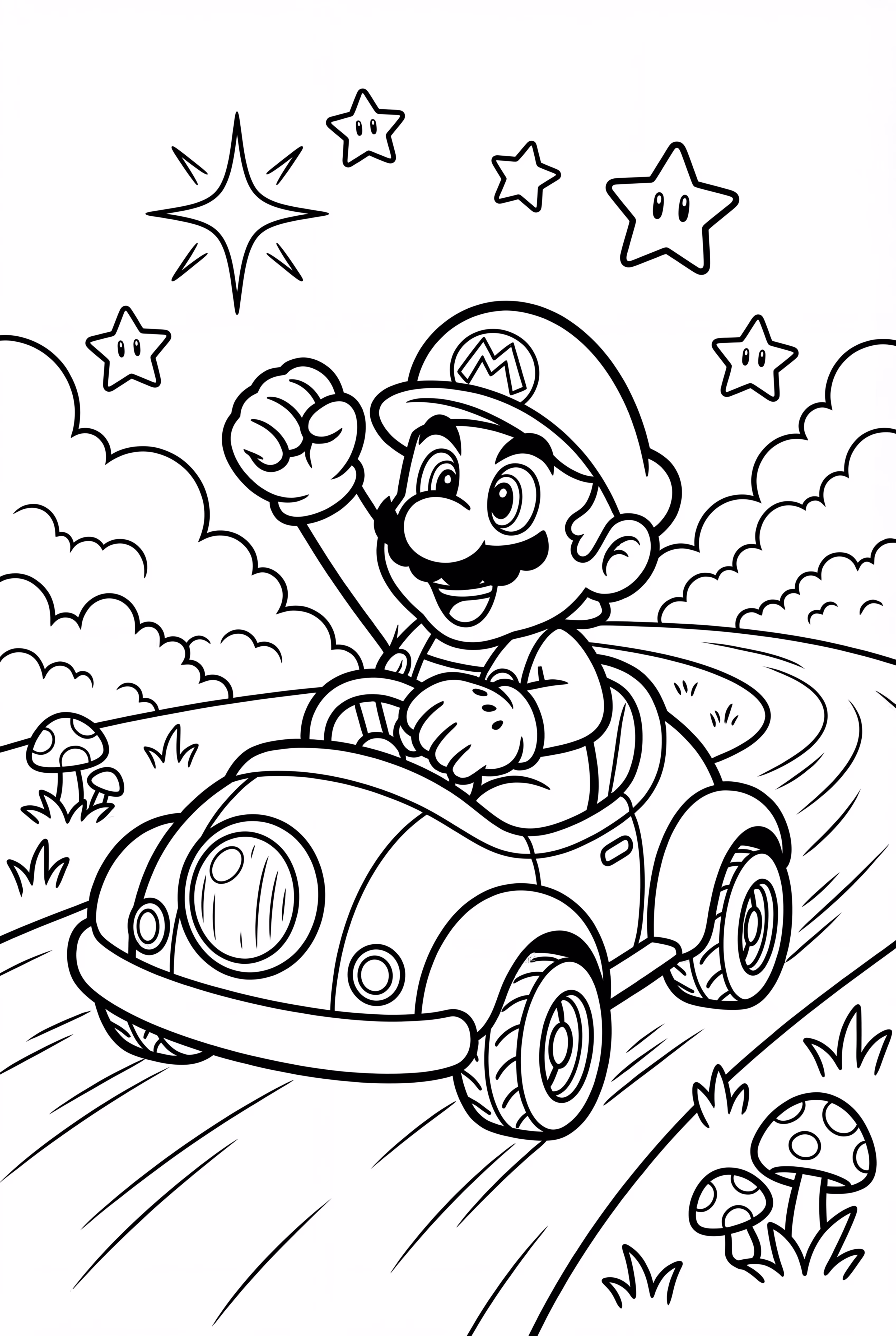 mario Course Dans le Royaume Champignon