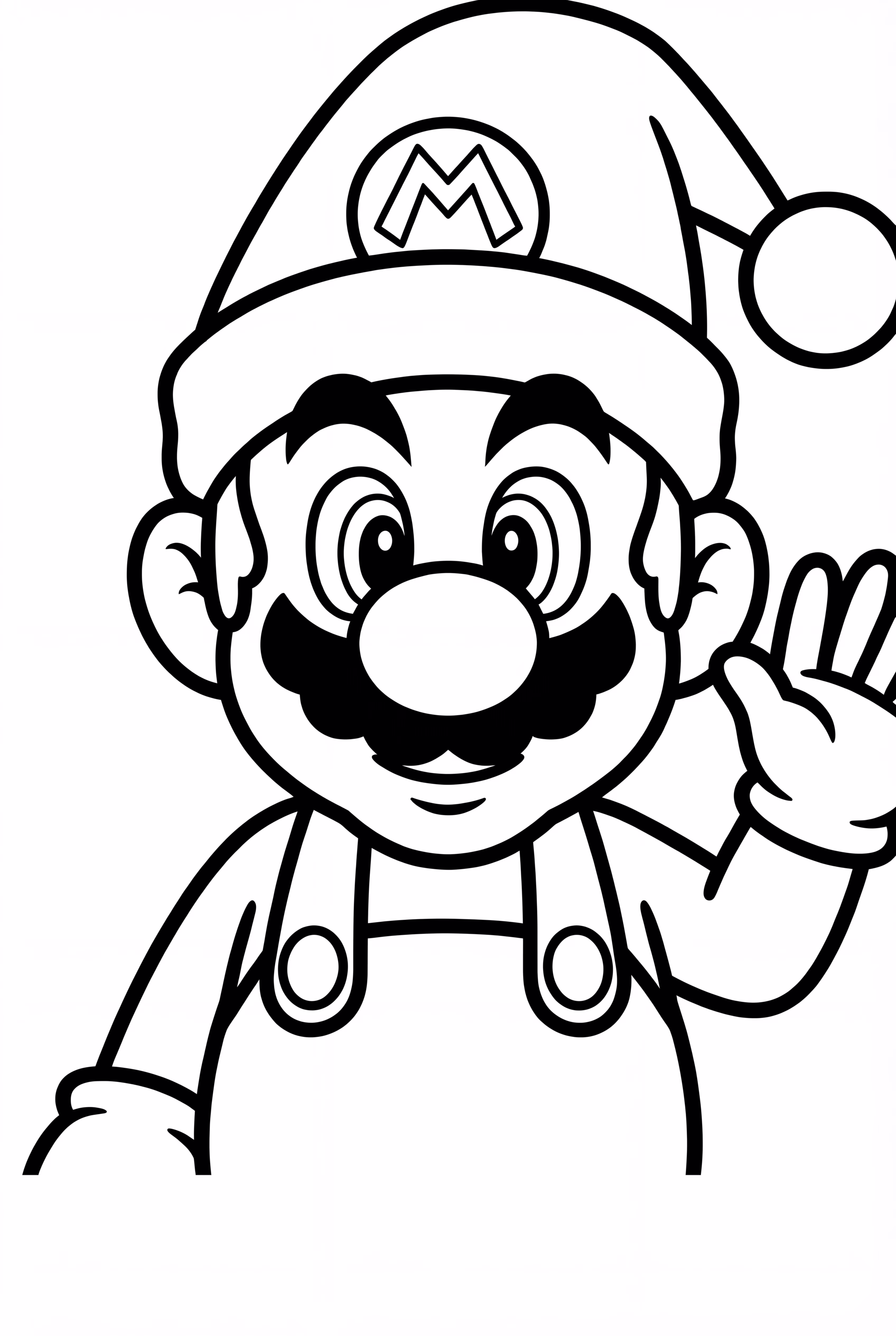 크리스마스 모자를 쓴 마리오