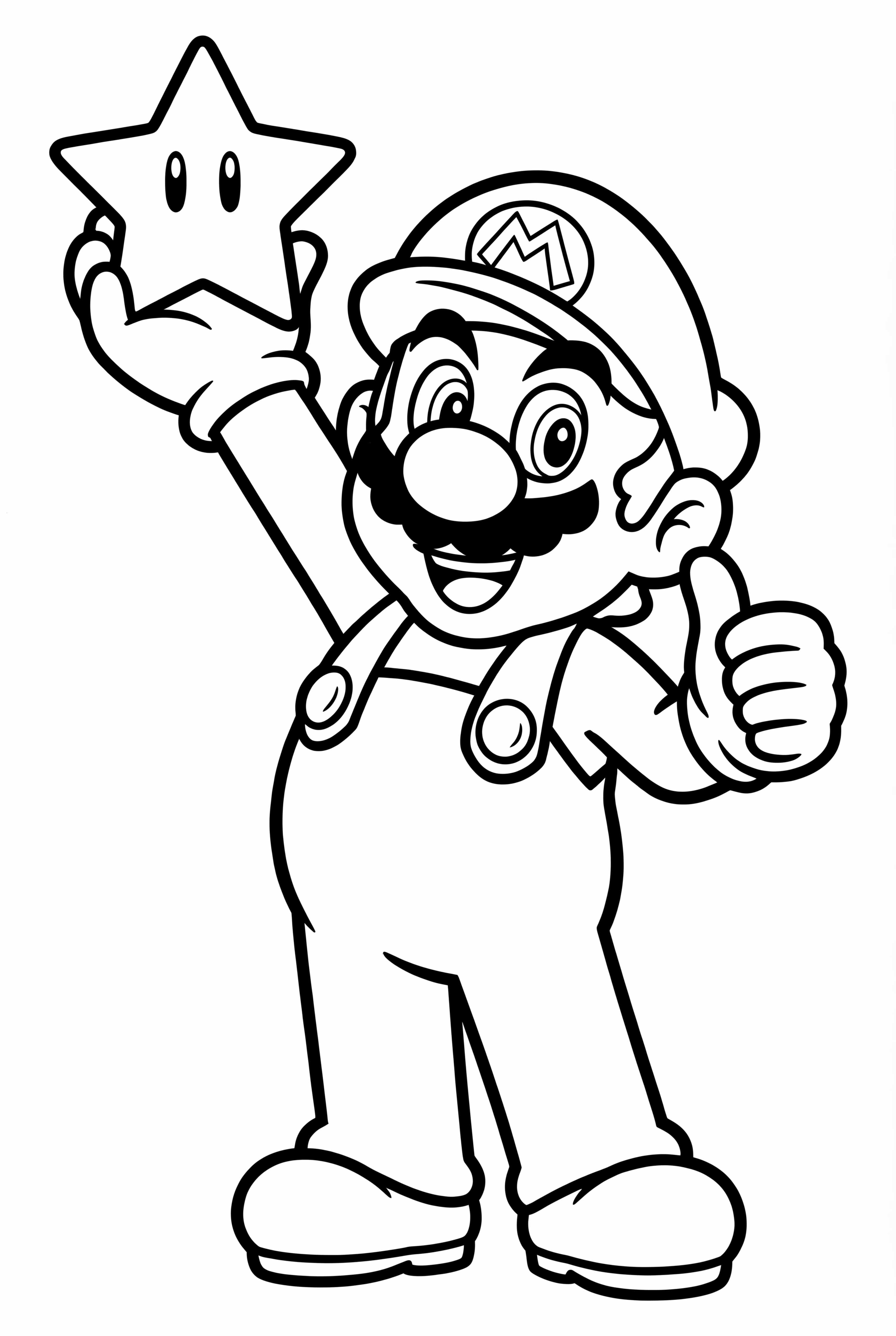 Mario avec un Super Étoile Power-Up