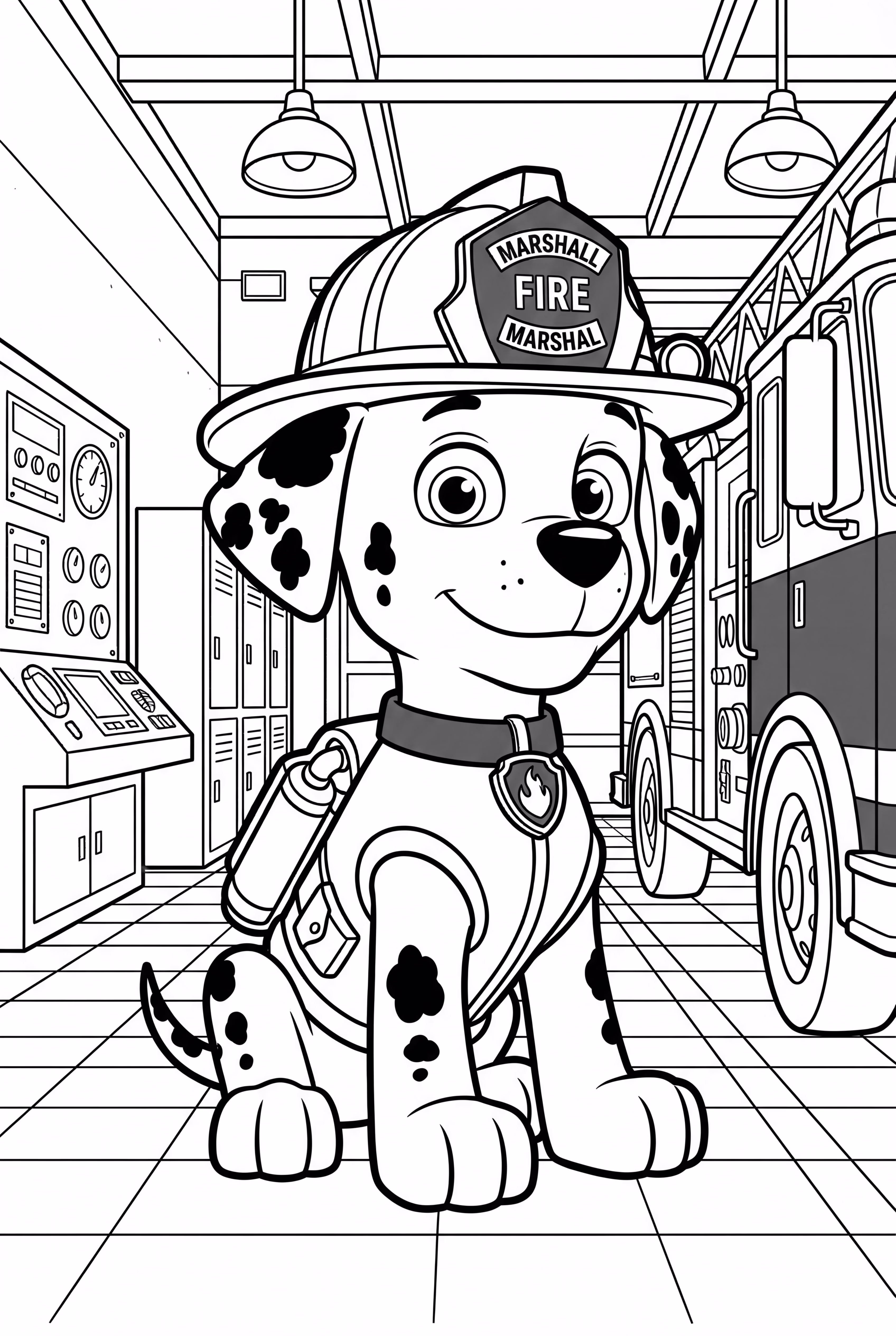 Marshall Paw Patrol with Fire Truck