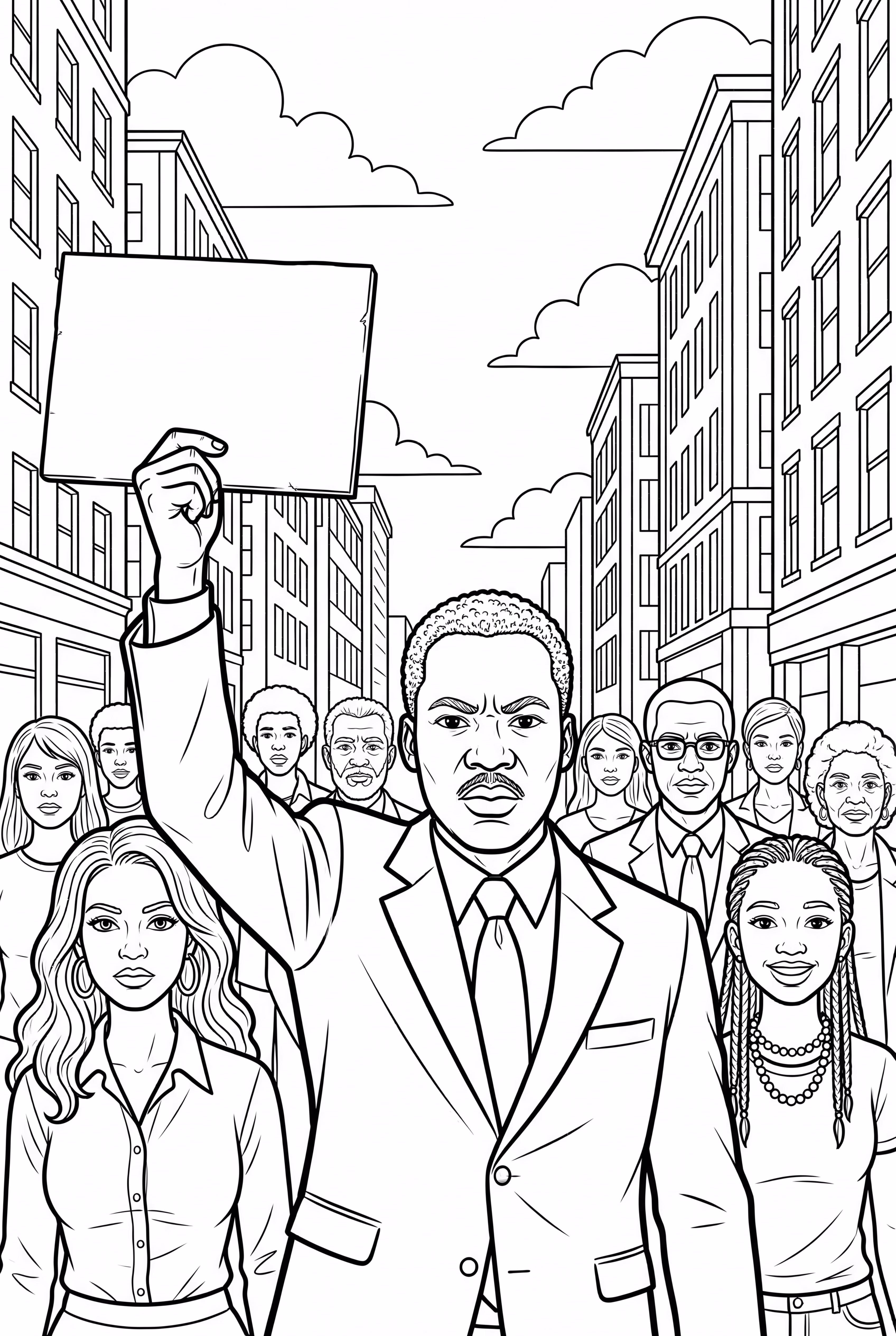 martin luther king Leading a Peaceful Demonstration