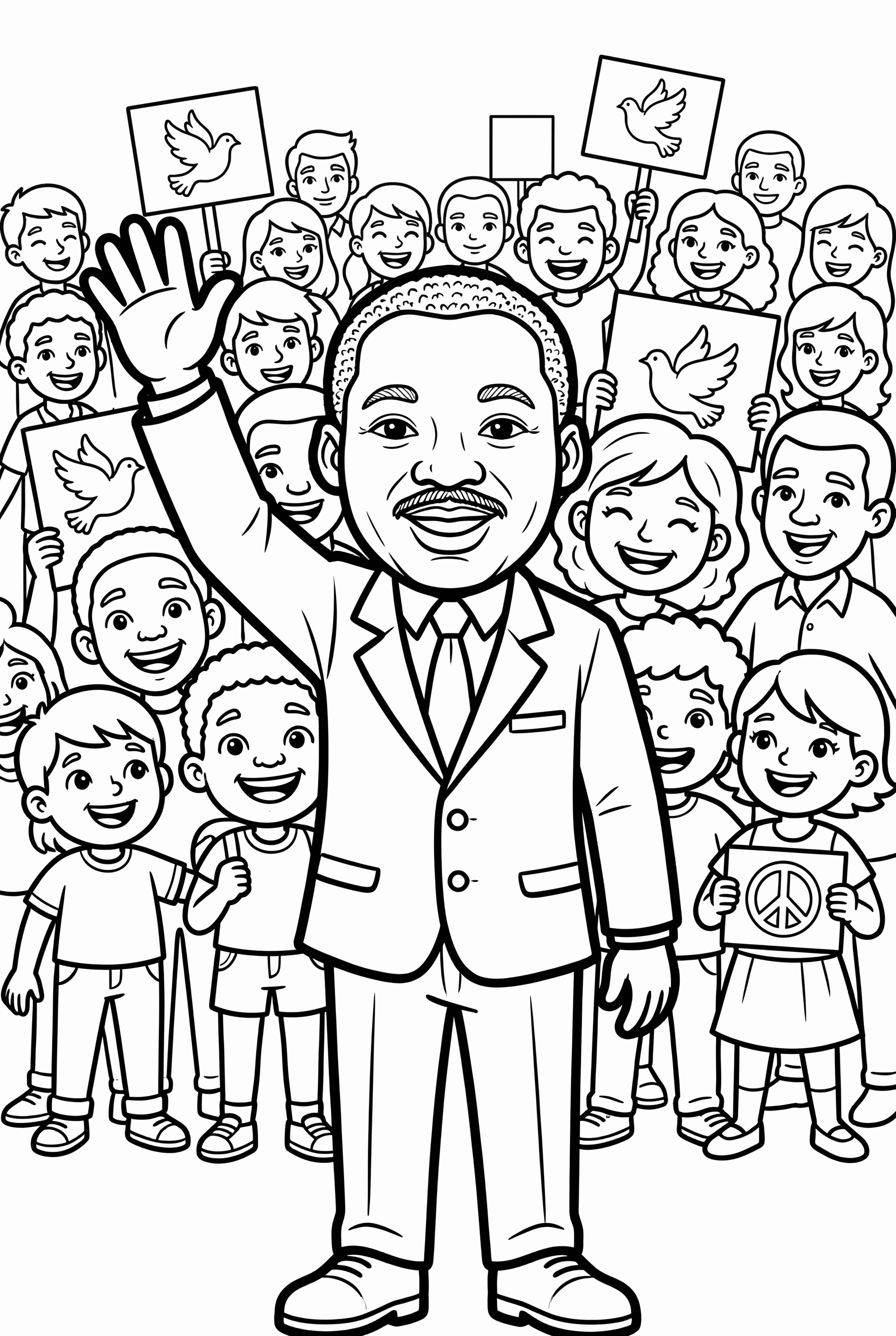 马丁·路德·金领导和平示威