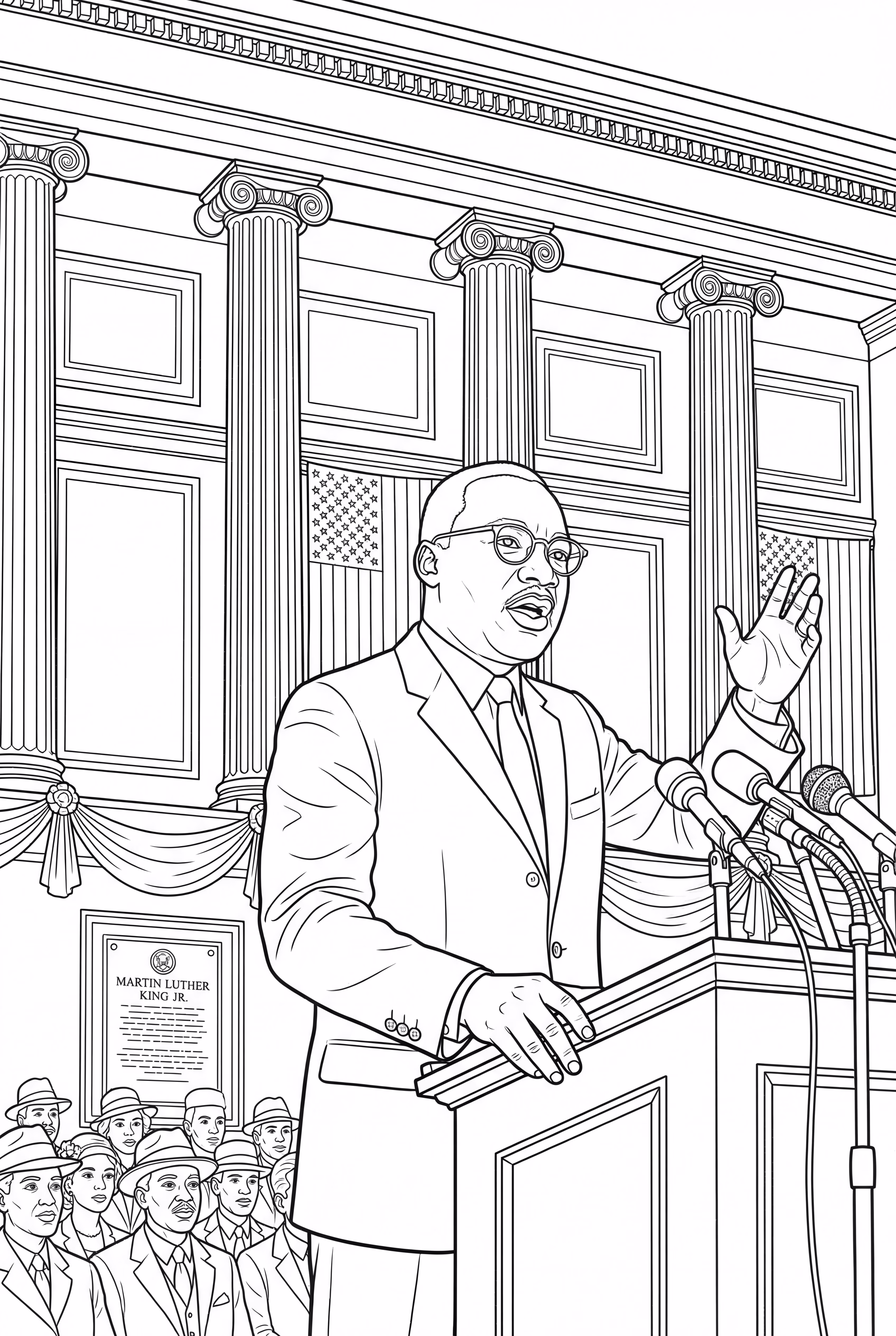 martin luther king Speaking at the Lincoln Memorial