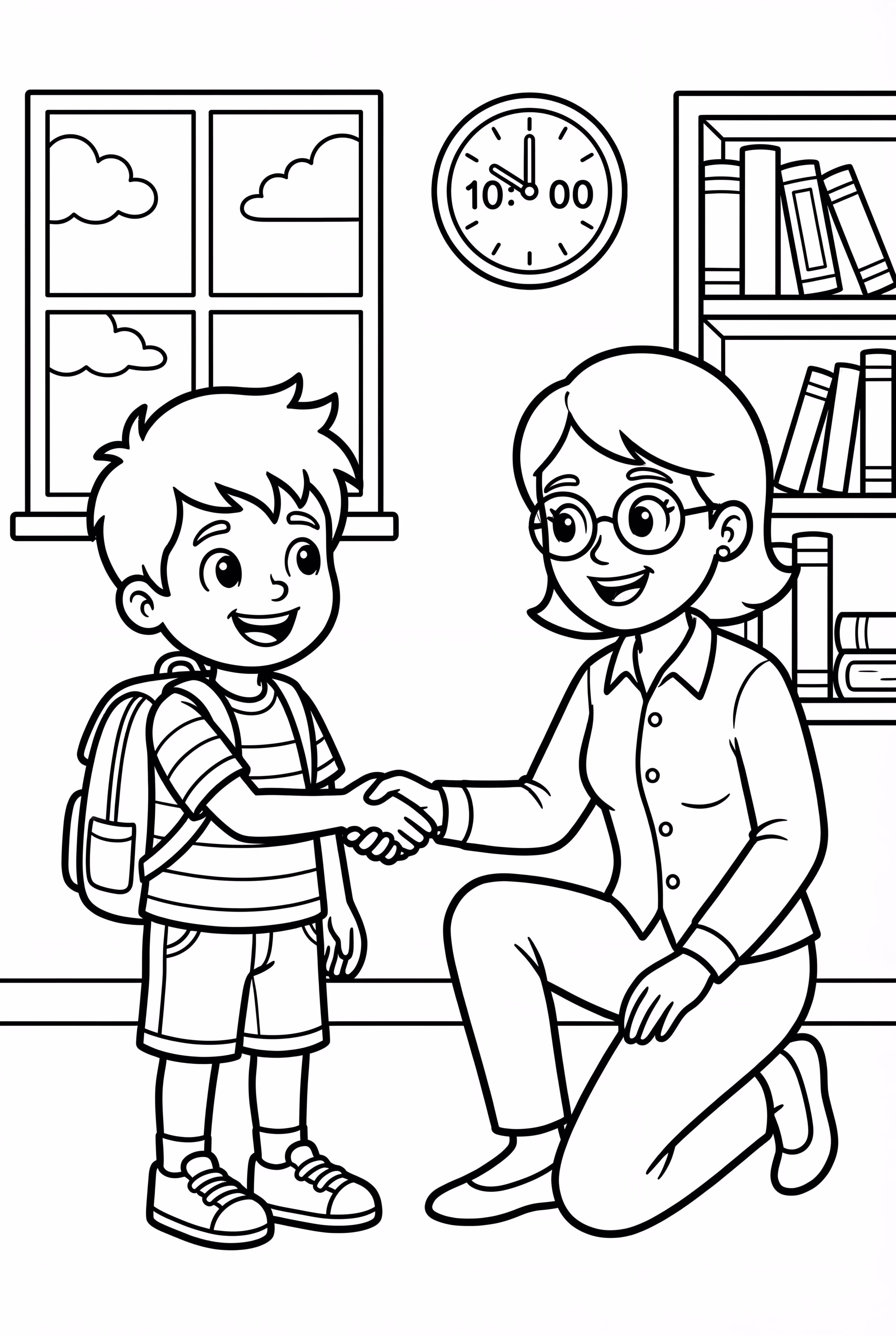 Meeting The Teacher On The First Day Of School