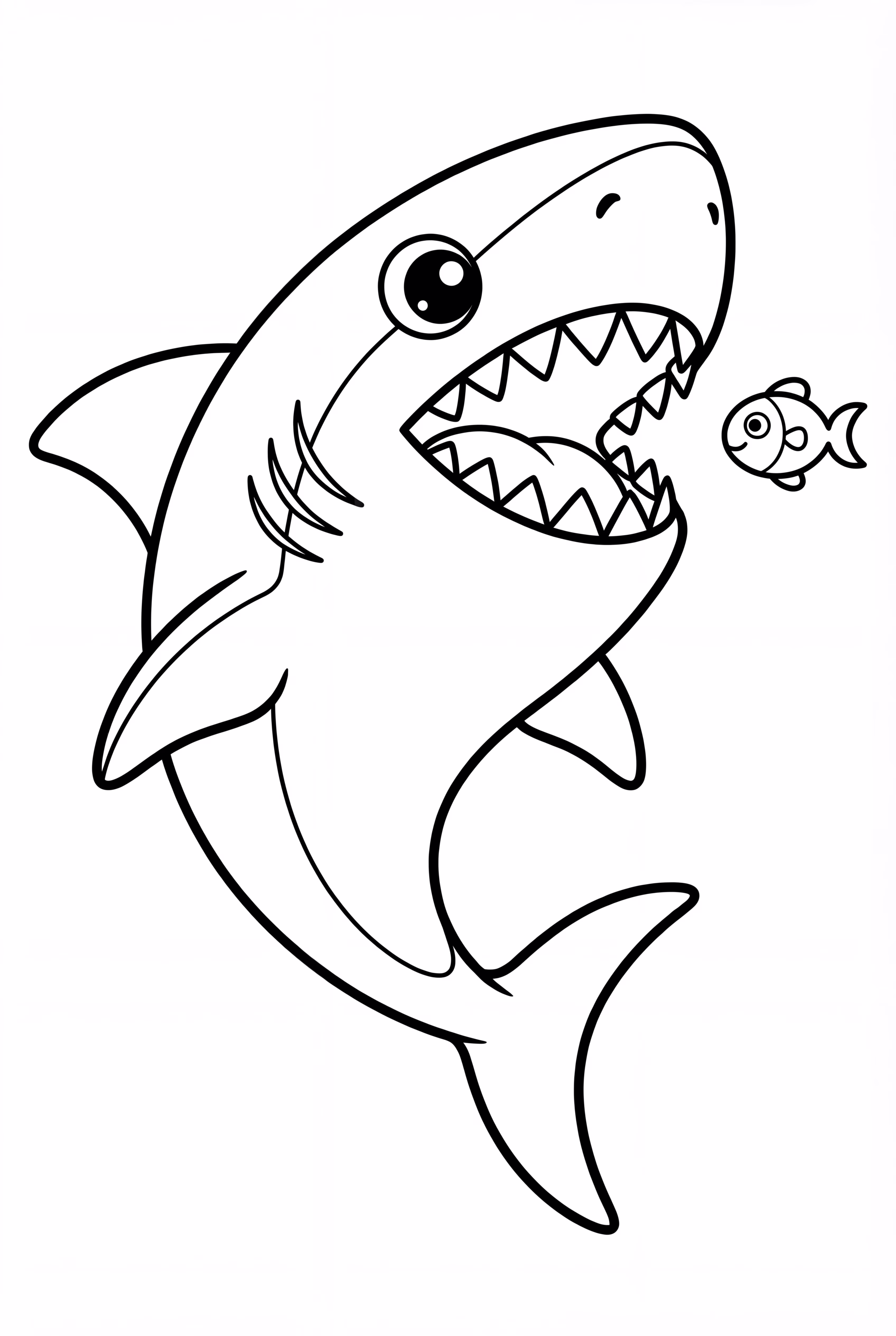 Megalodon and a Little Fish