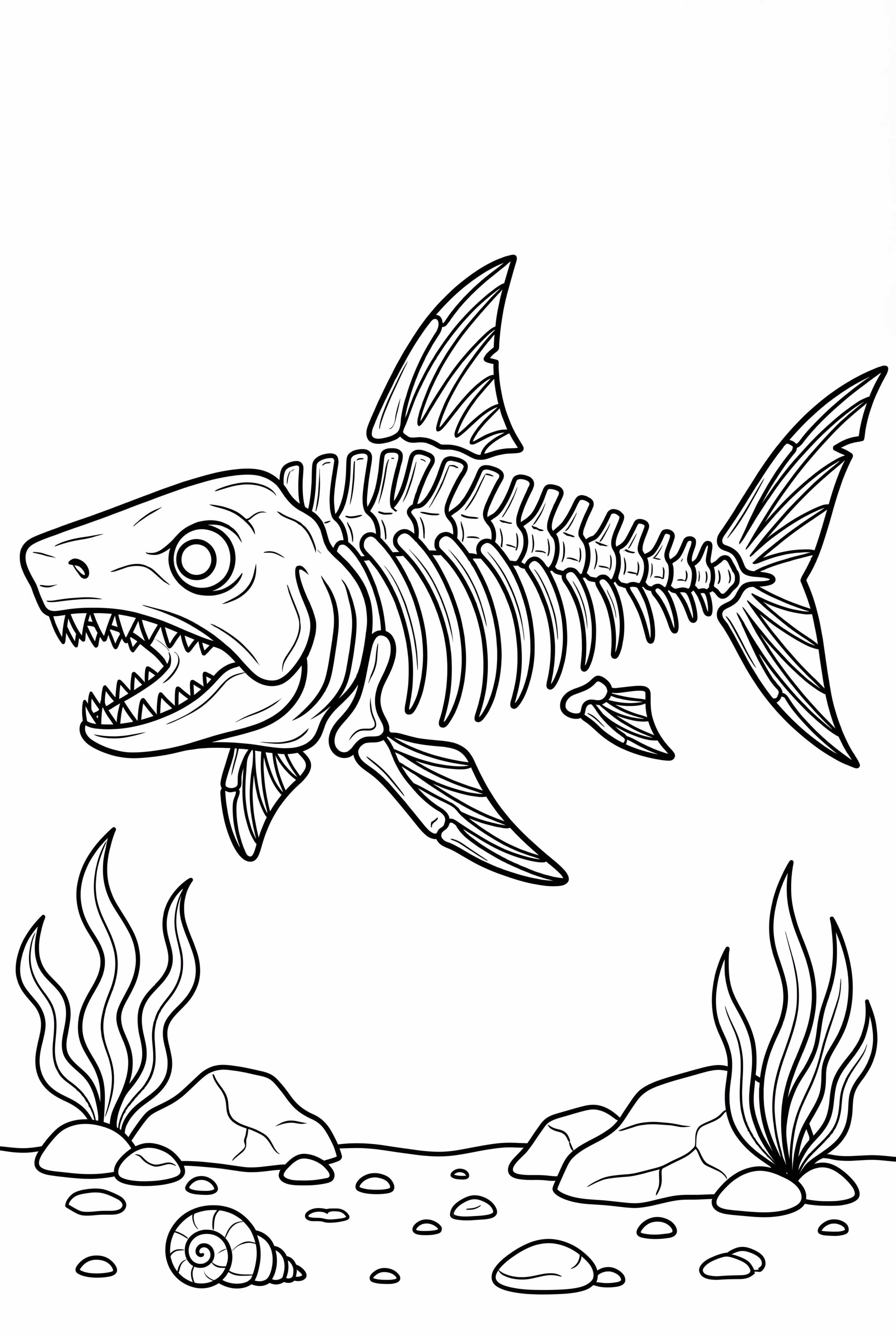 Megalodon Fossil Skeleton