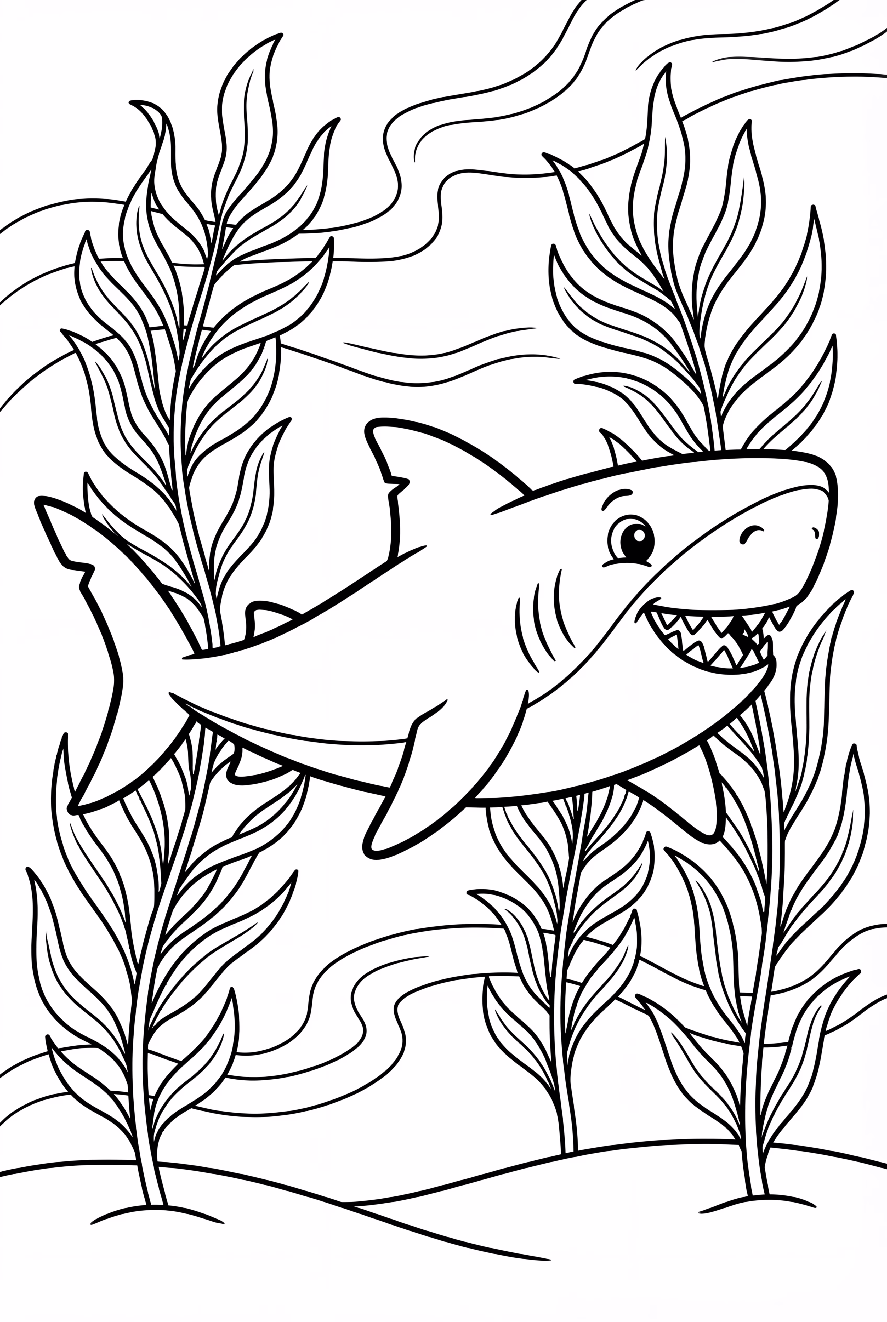 Megalodon in a Kelp Forest