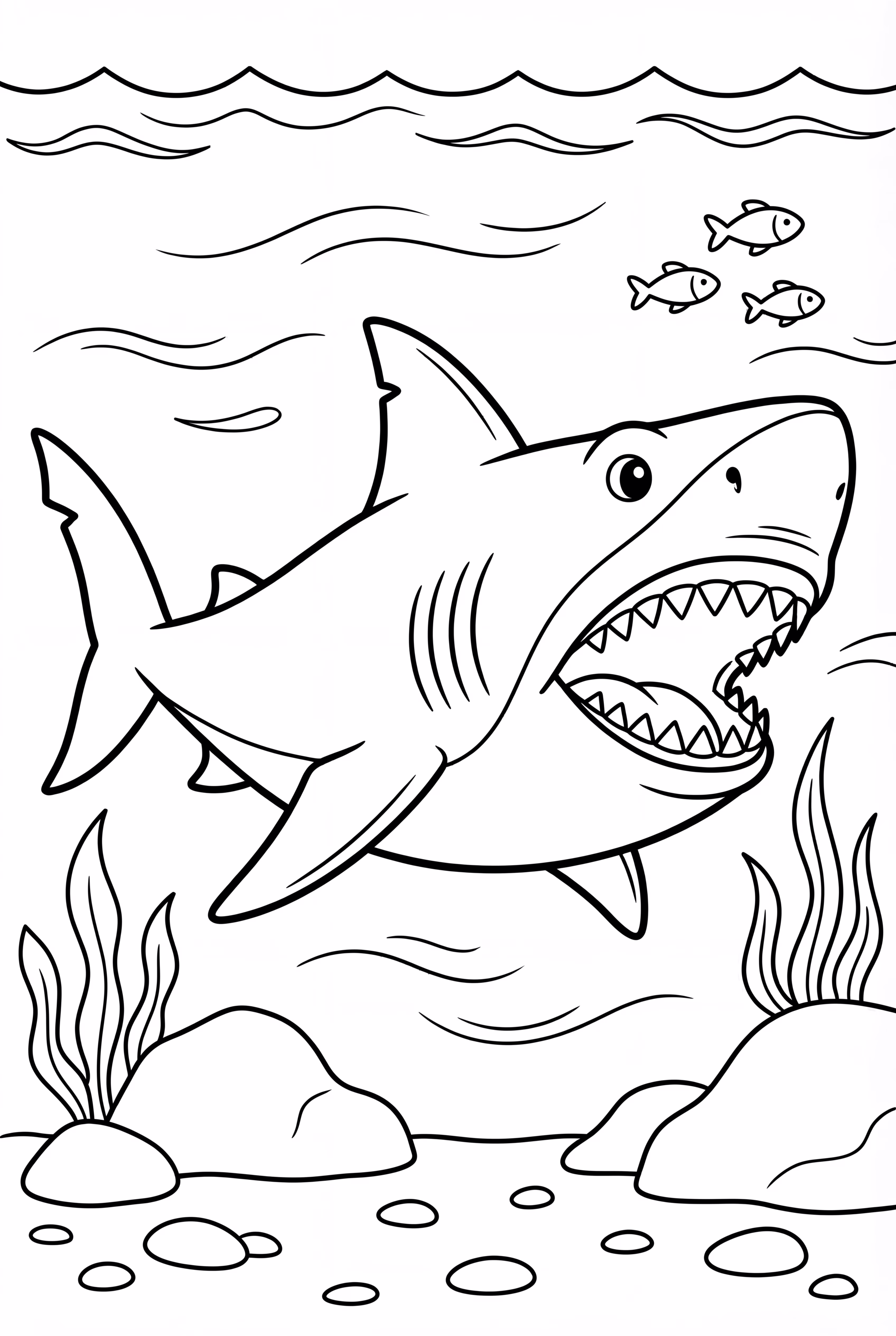 Megalodon em um Mar Pré-histórico