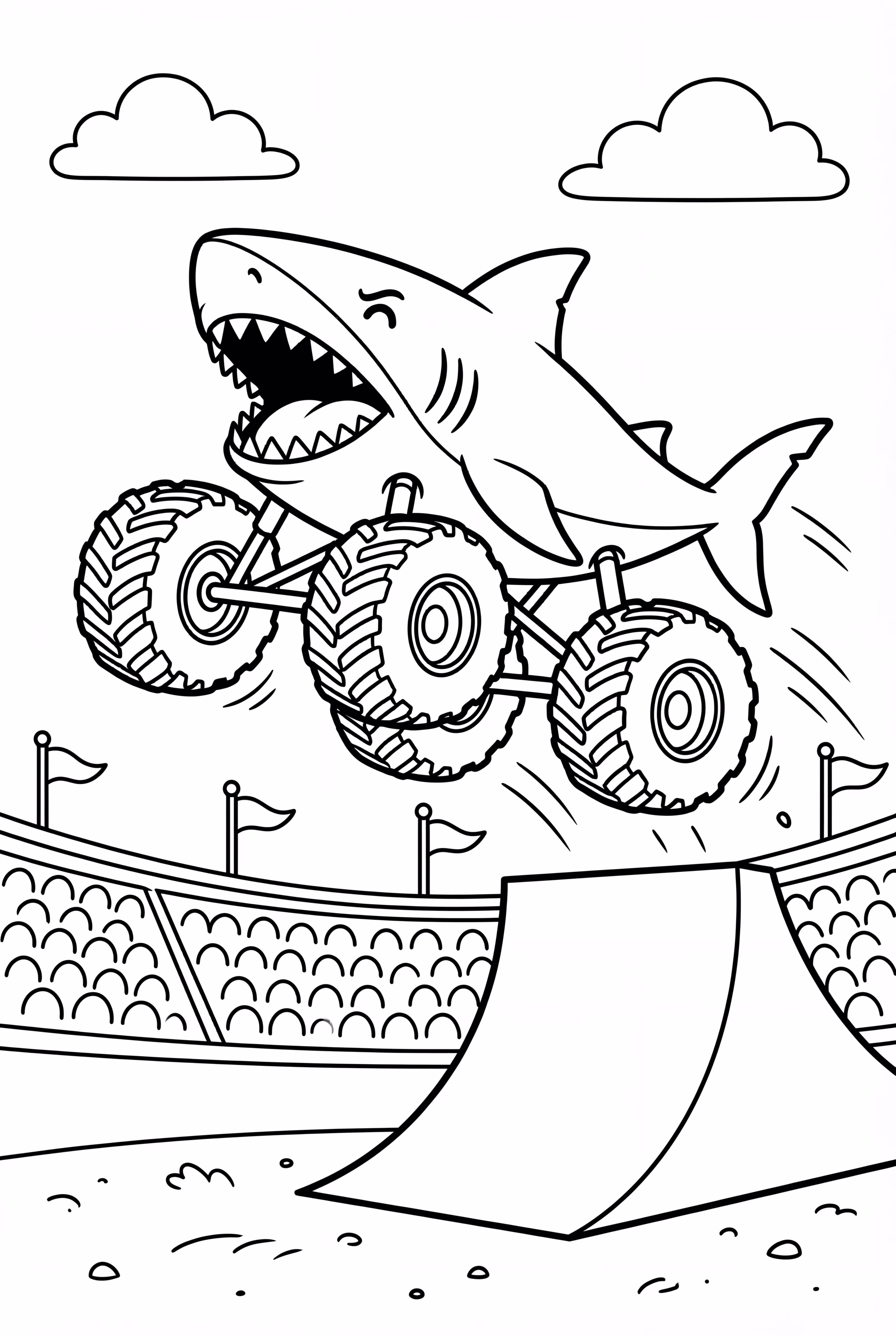 Megalodon Monster Jam Leaping Forward