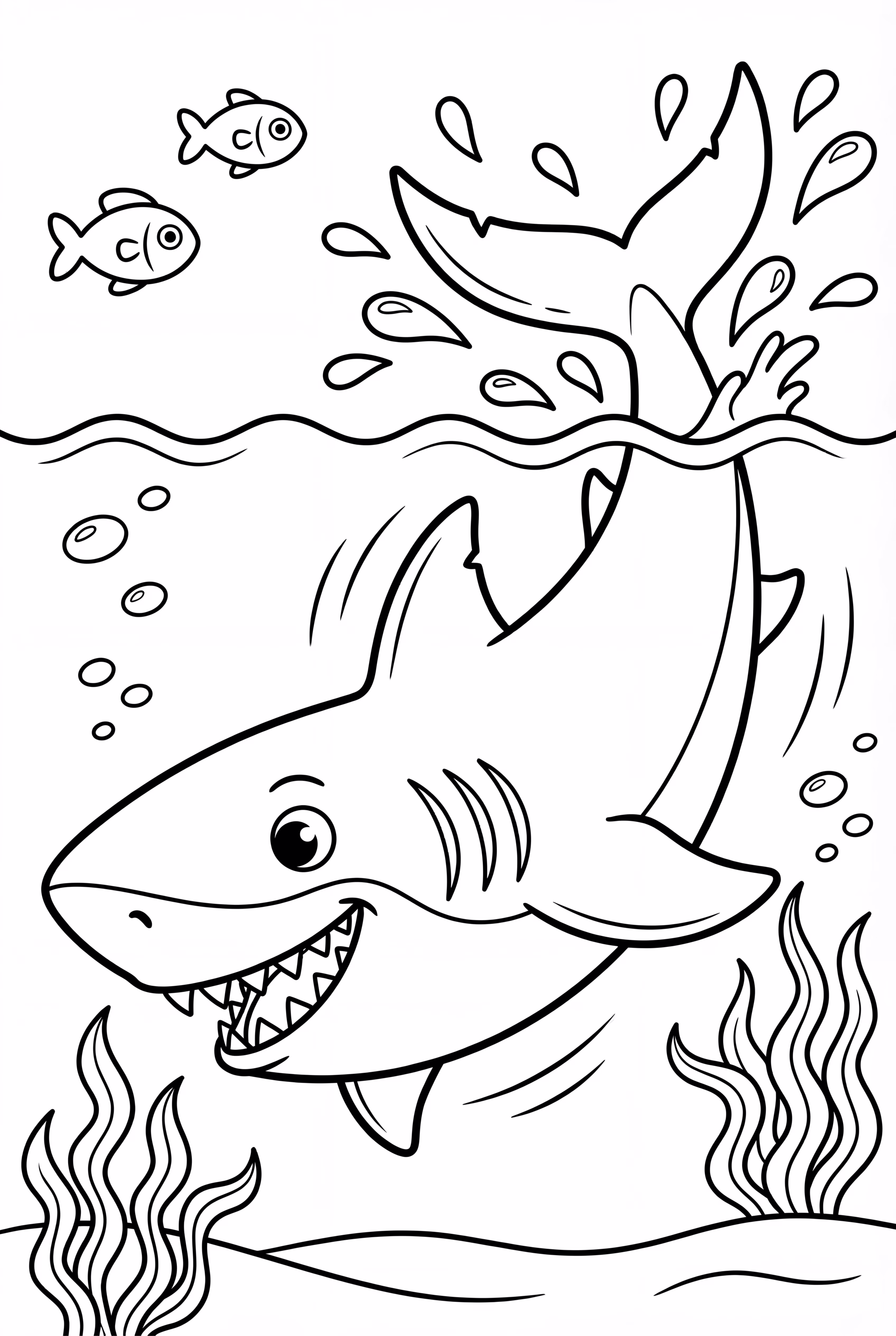 Megalodon's Powerful Tail Splash