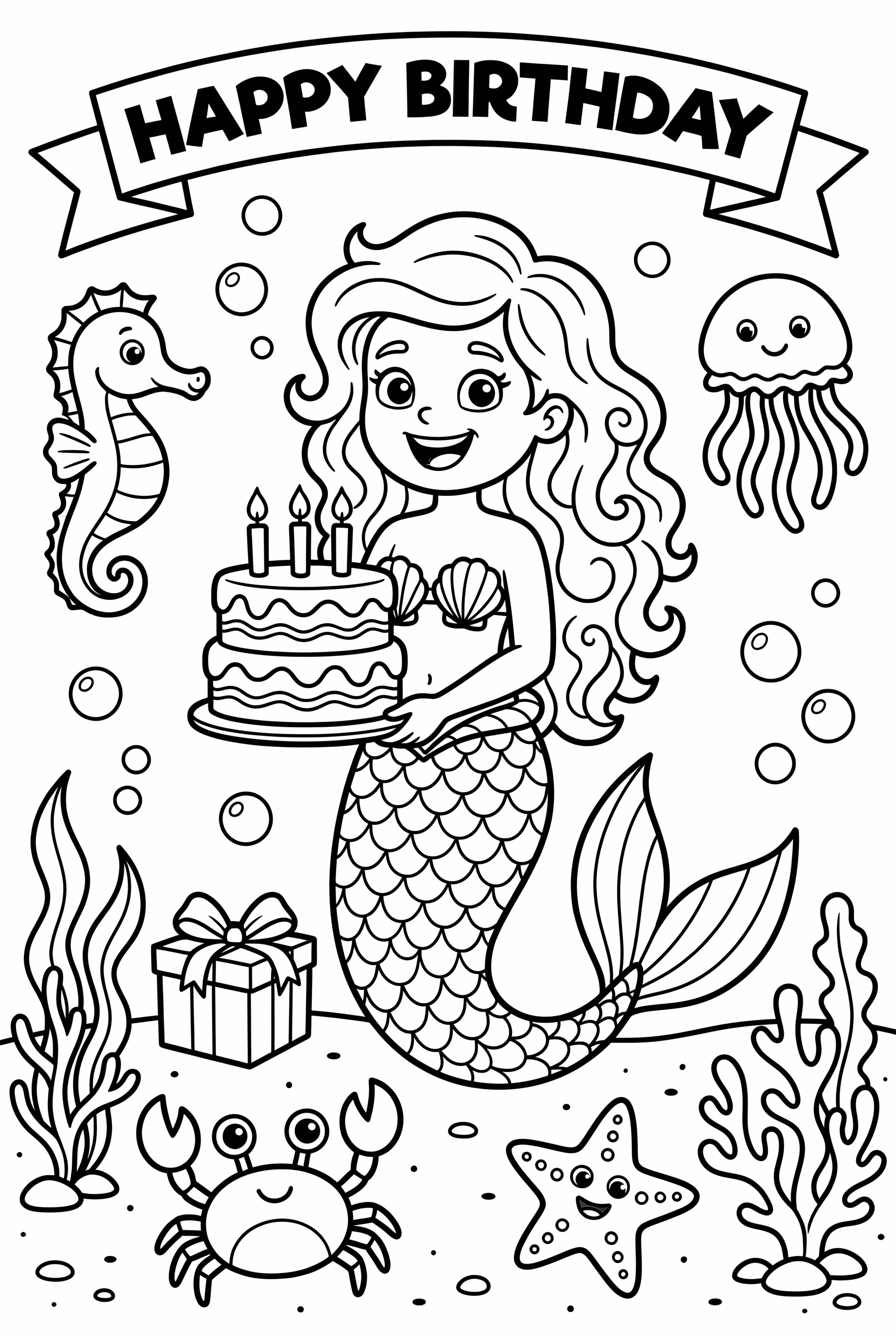 Mermaid Birthday Party with Sea Creatures