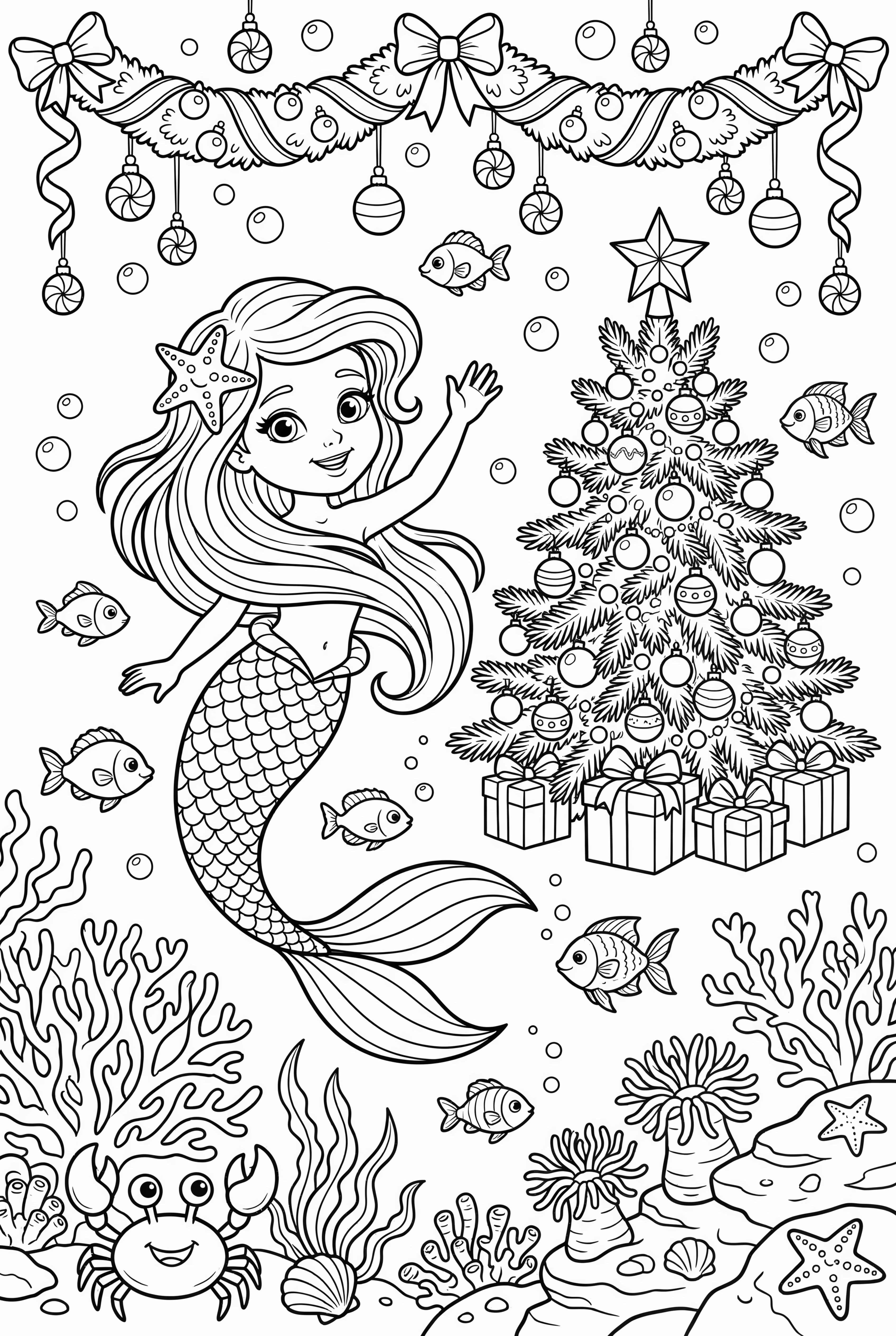 Mermaid Celebrating Christmas-2