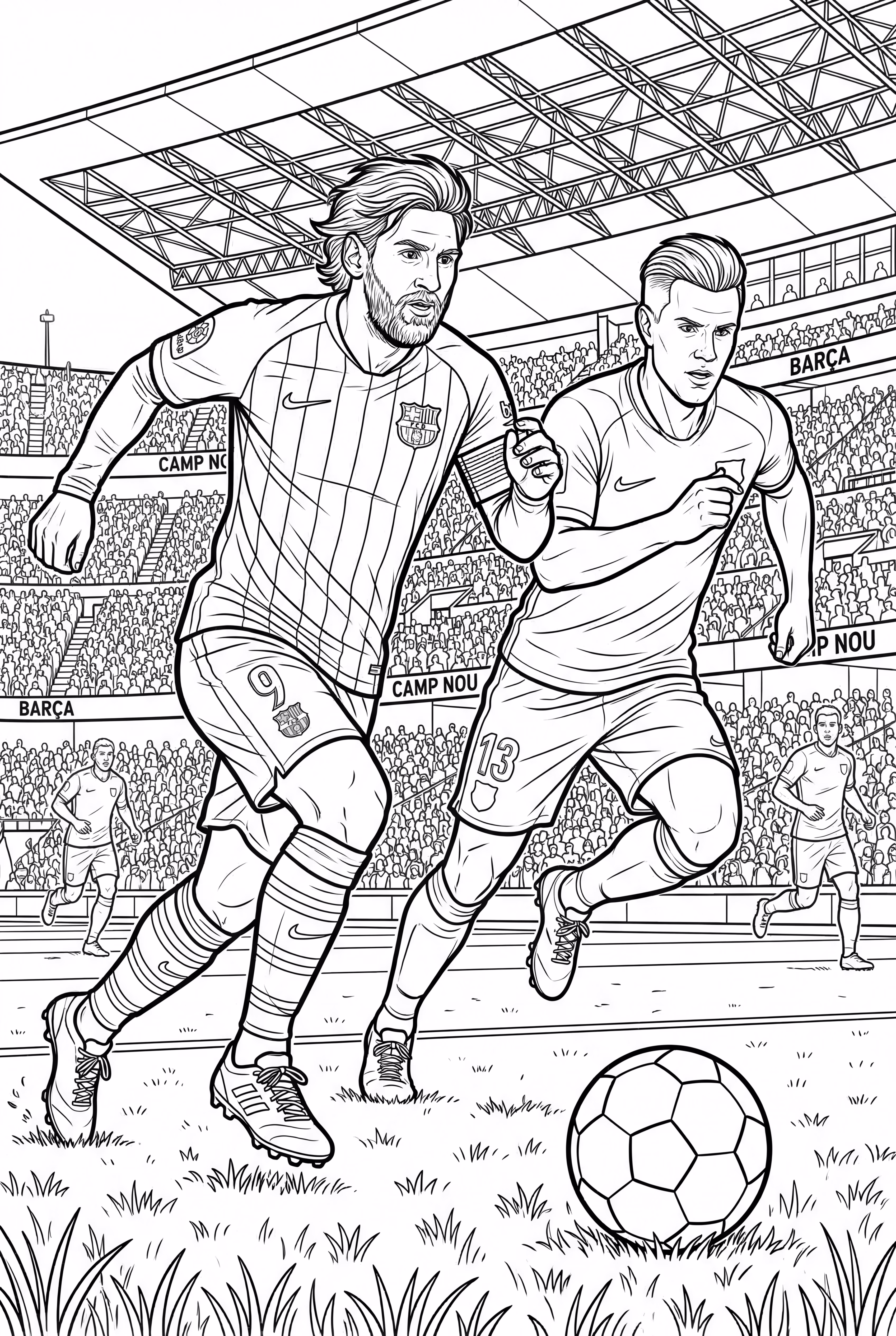 messi and neymar in a dramatic match scene